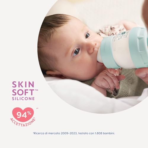 Detalle de MAM Tettarella Misura 3 (Set da 2) per allattamento 4+ mesi | SkinSoft, flusso veloce