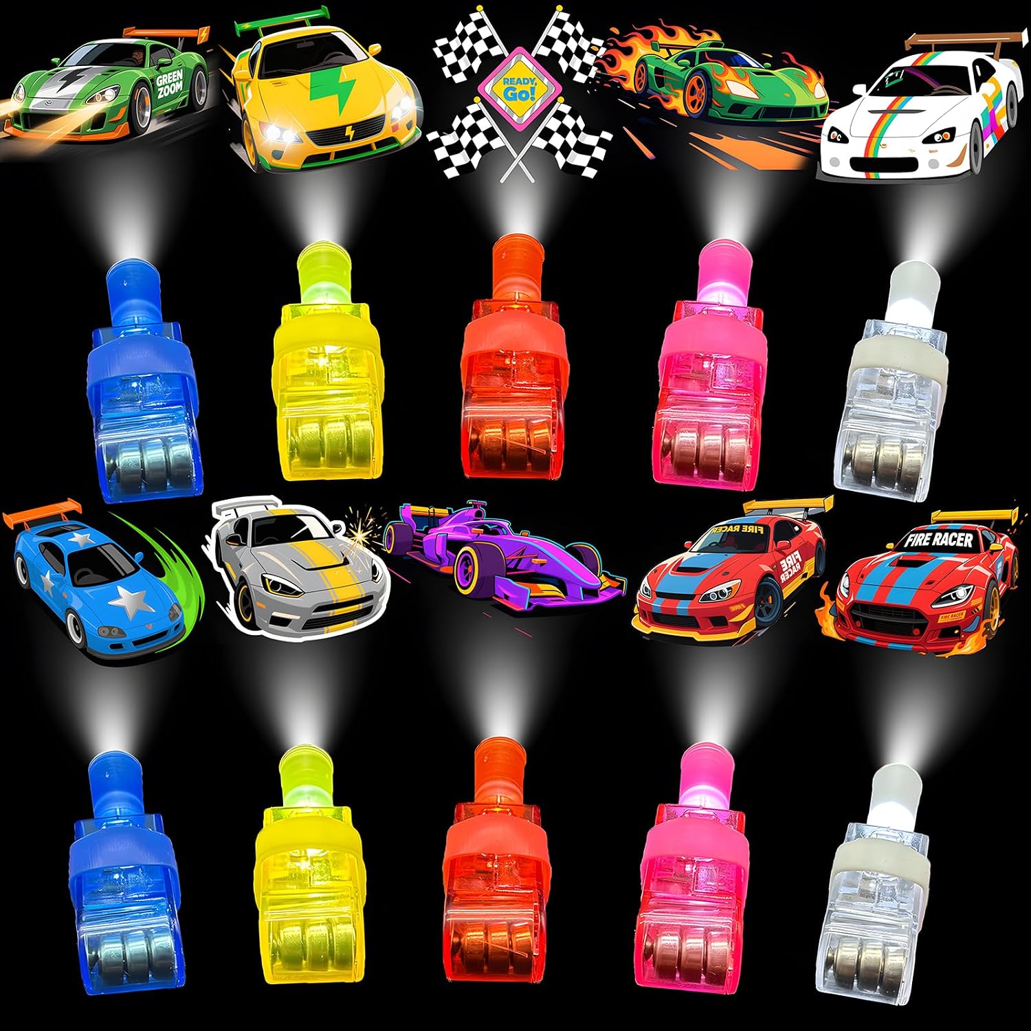Race car LED finger lights 40 pcs