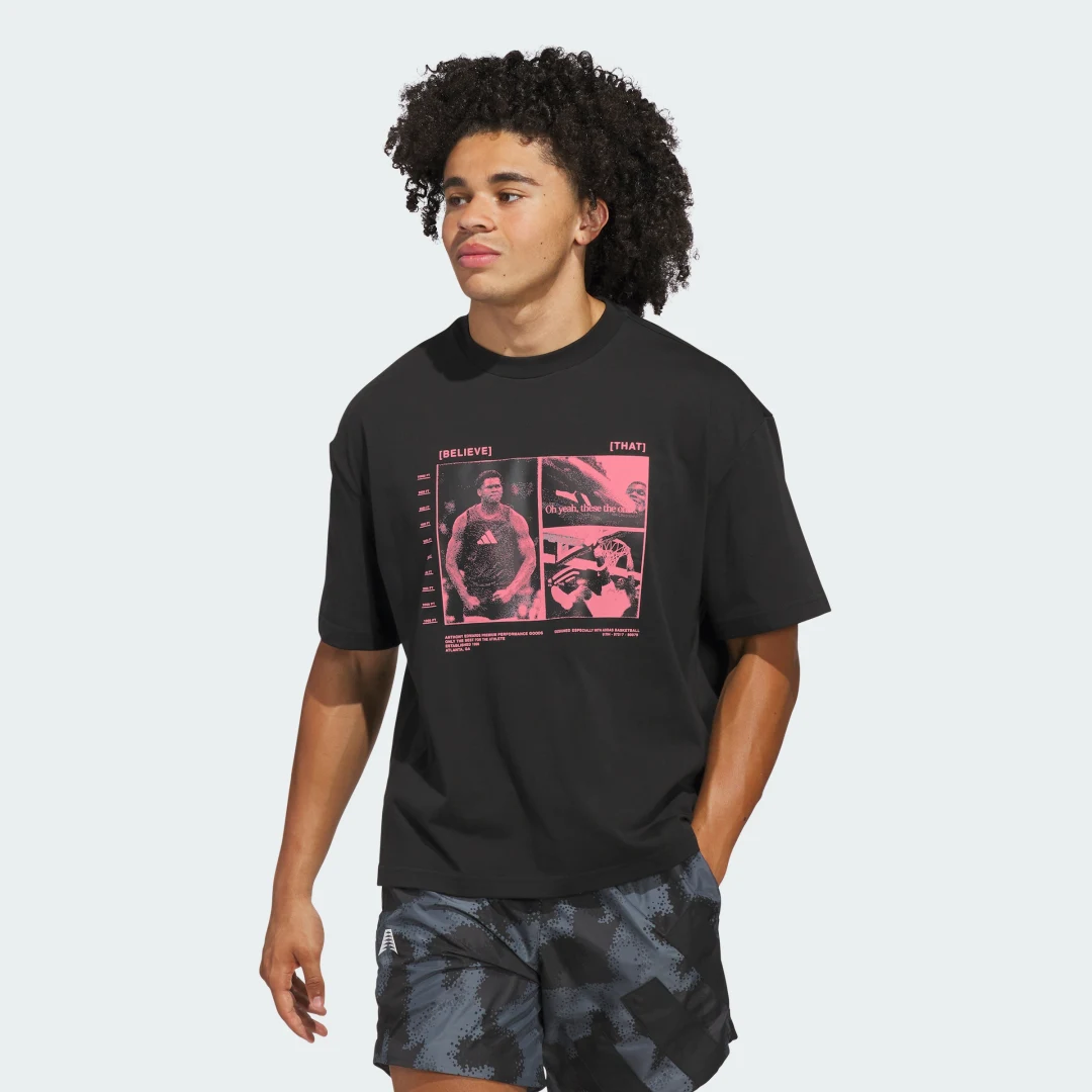 Detalle de Camiseta Anthony Edwards - Adidas (negra)