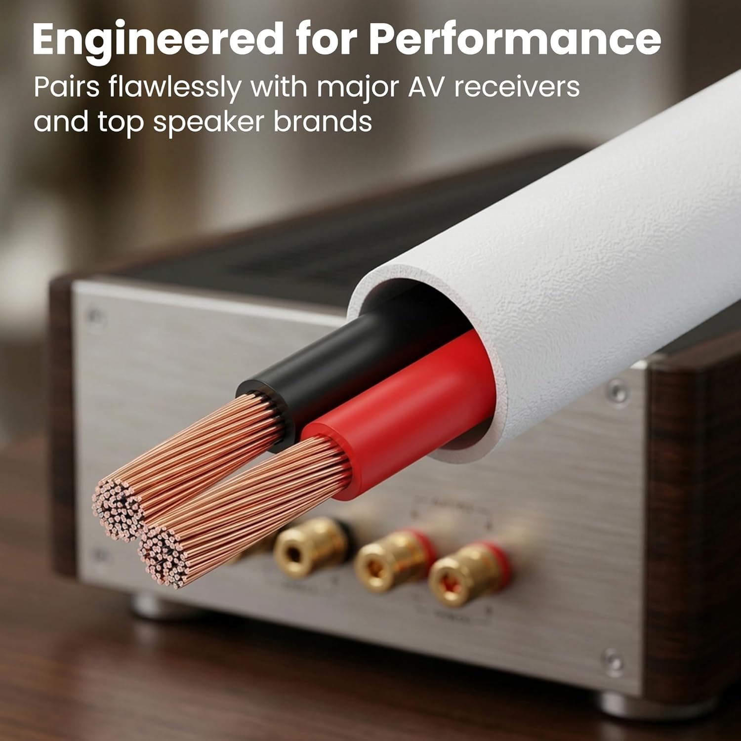 Thumbnail 6 de GEARit 12 Gauge OFC Speaker Wire, 250ft — UL CL2 Listed, 2-Conductor, White