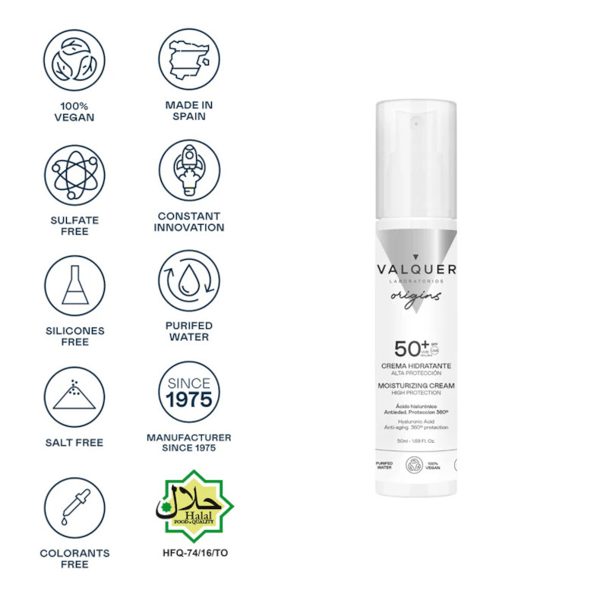 Thumbnail 1 de Valquer Alta Protección SPF50 50 ml crema hidratante