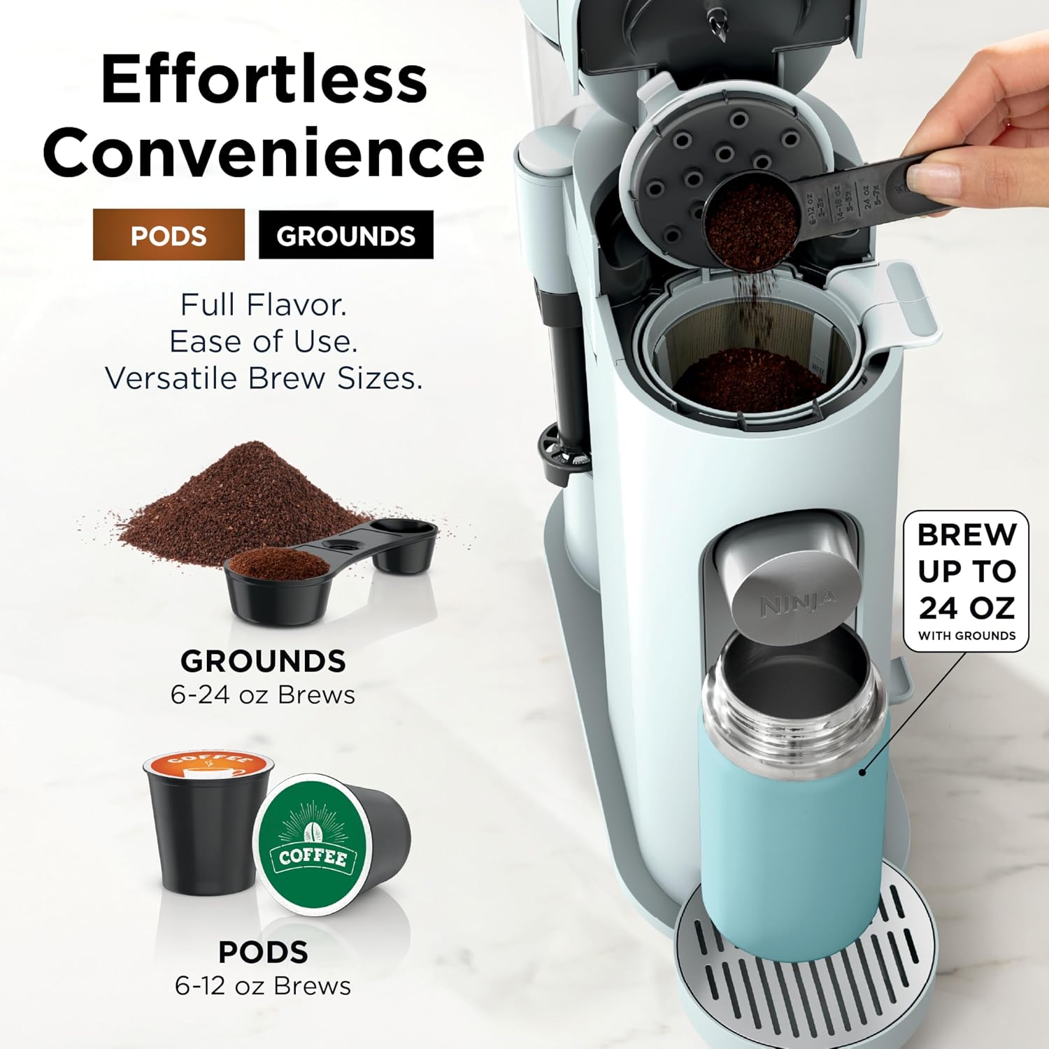 Detalle de Ninja Single-Serve Coffee Maker, 56 oz Reservoir
