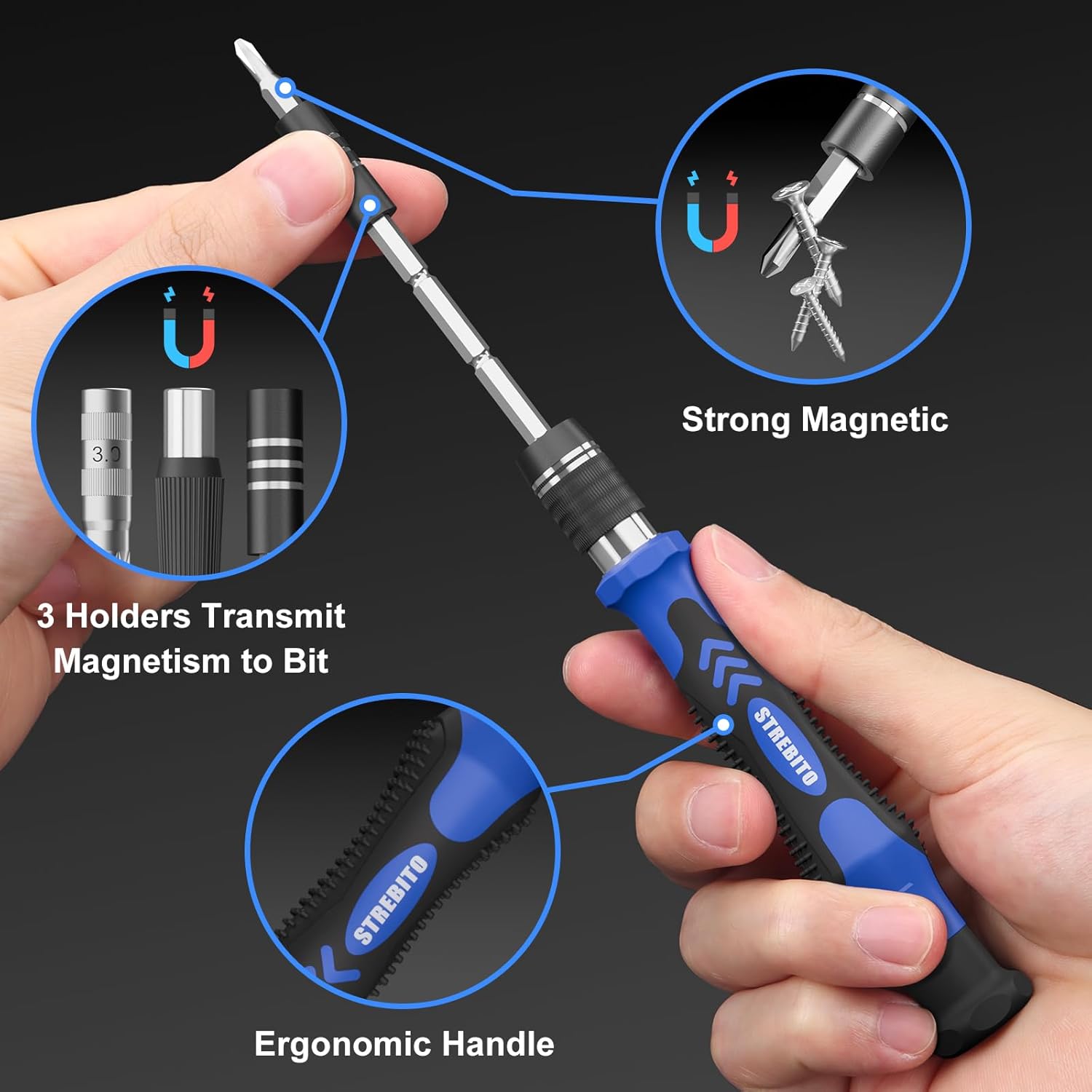 Detalle de STREBITO Electronics 142-piece precision screwdriver set ðŸ›