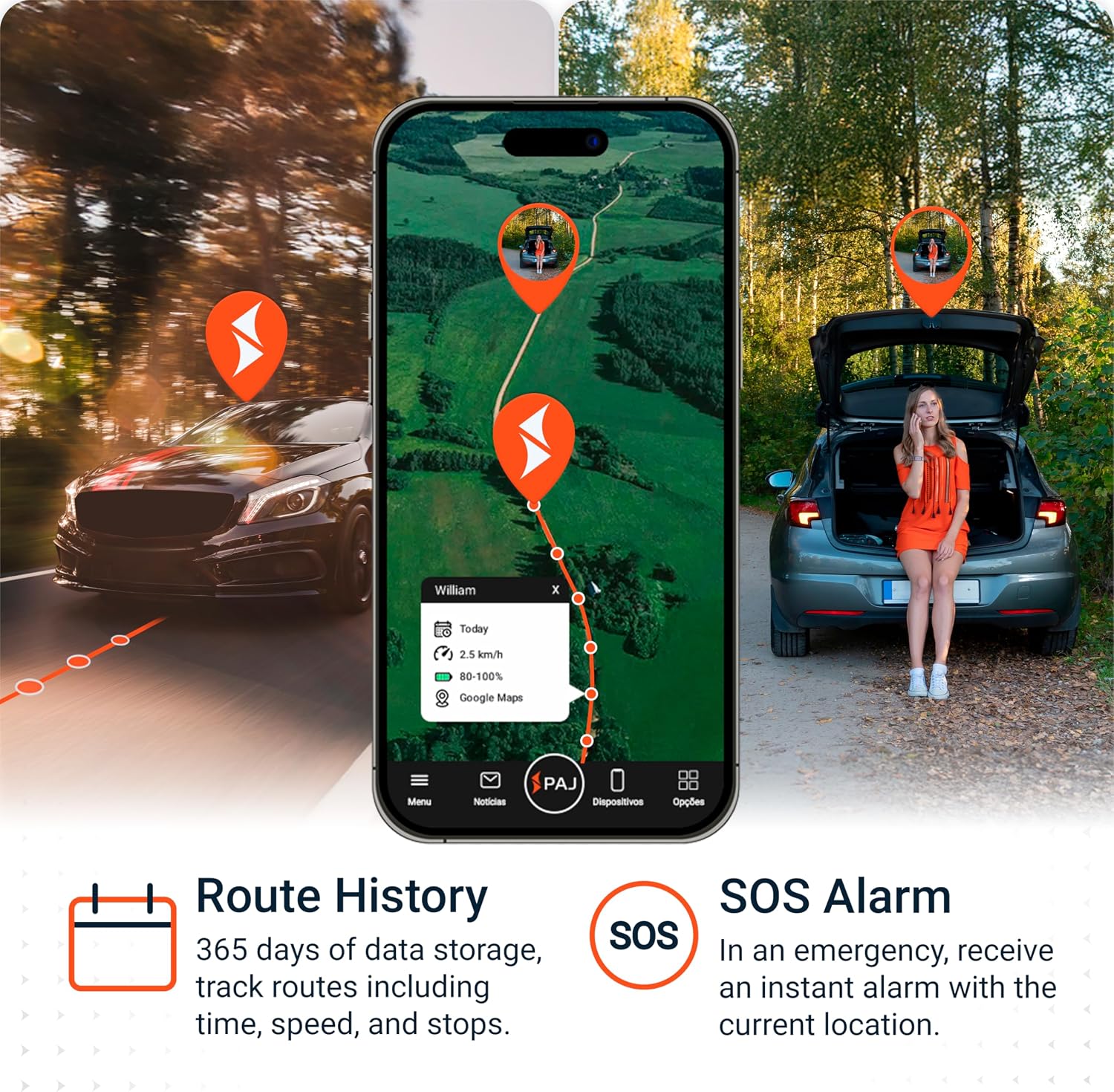Detalle de PAJ GPS 4G Vehicle Tracker with USB Port, Geofencing and Route History