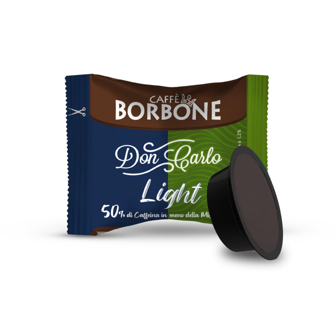 Detalle de Caffè Borbone Don Carlo Schwarze Mischung Kapseln – 100 Stück, kompatibel mit Lavazza A Modo Mio