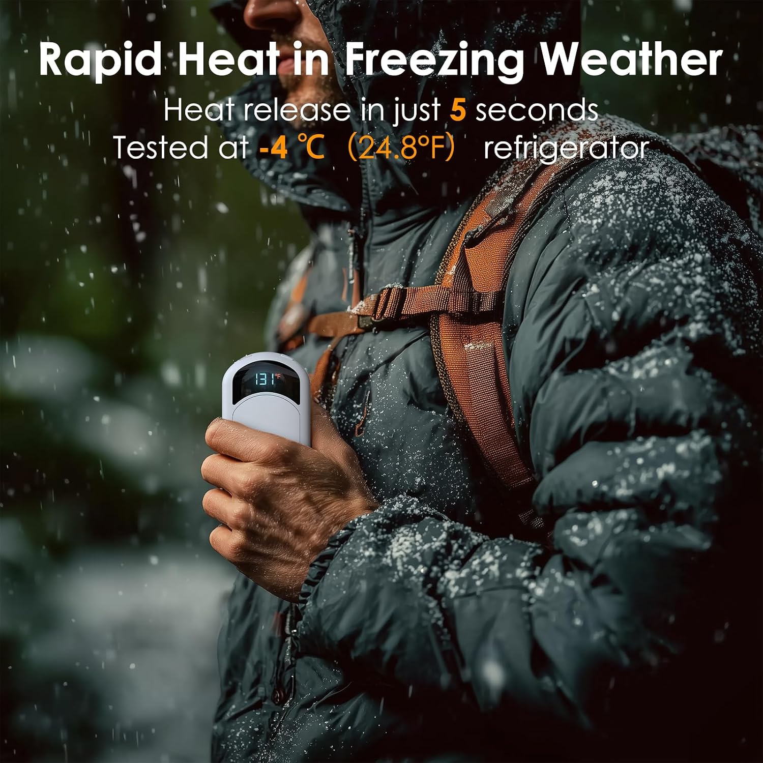 Detalle 2 de Hand Warmers 2-Pack (6400mAh Rechargeable) with 3 Heat Settings, up to 13Hrs