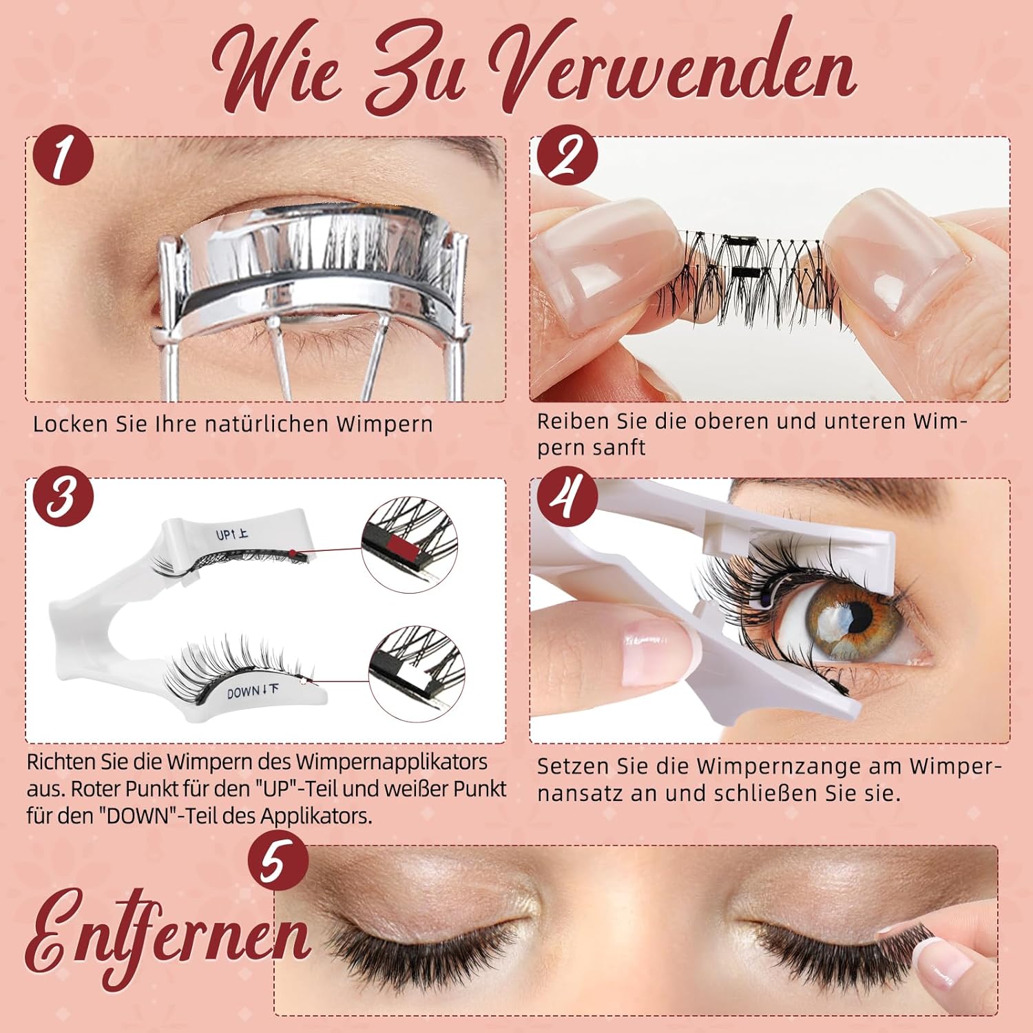 Thumbnail 6 de Higu clace magnetische Wimpern (ohne Eyeliner, Magnet Wimpern Set) inkl. Applikator