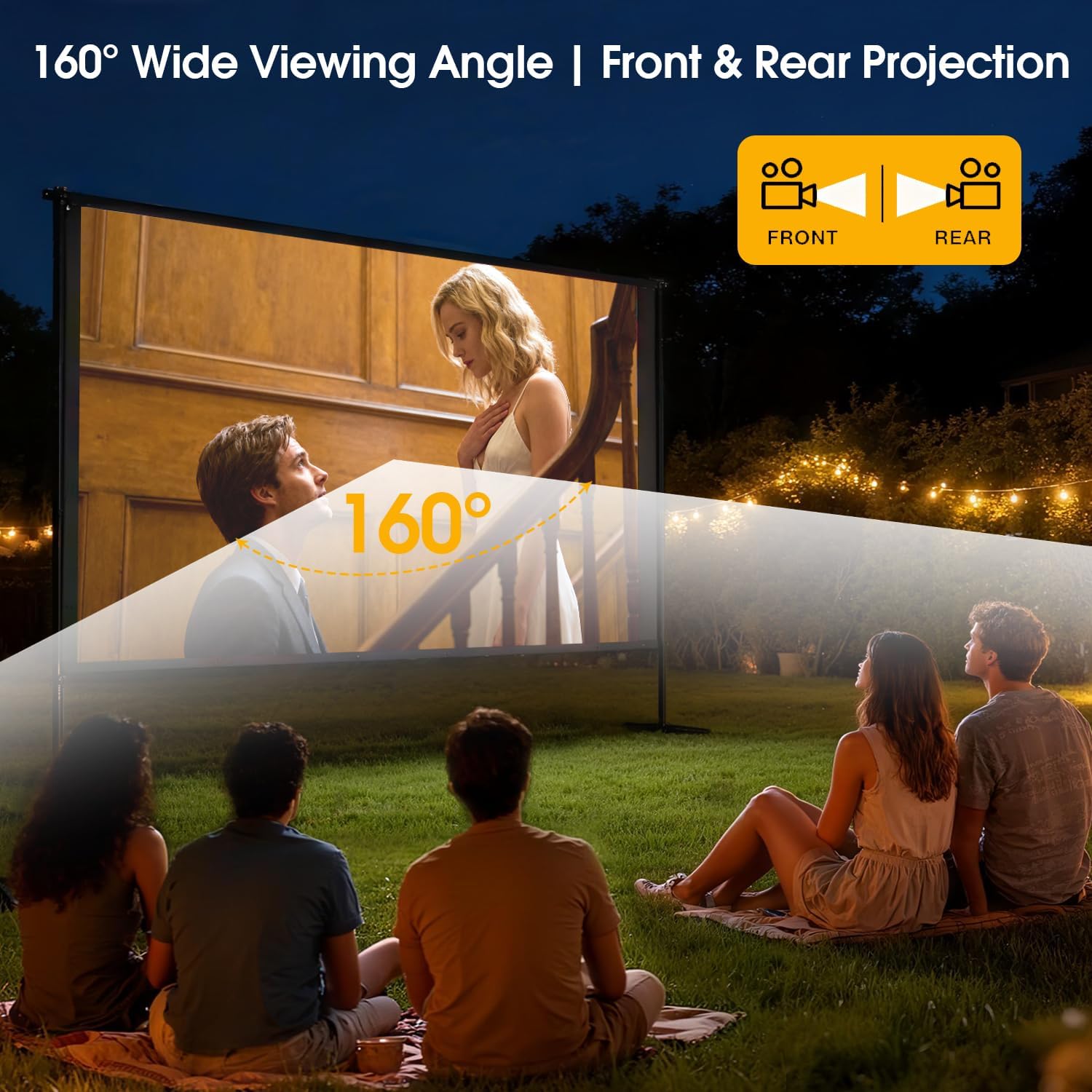 Thumbnail 4 de 120" Outdoor Projector Screen with Stand