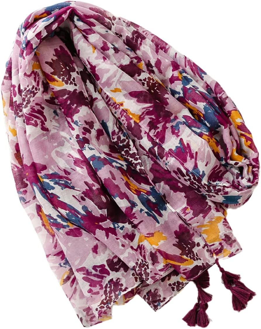 Thumbnail 4 de FAIRYGATE Women Scarf Shawl Wrap: Floral Print, Lightweight 180x85 cm