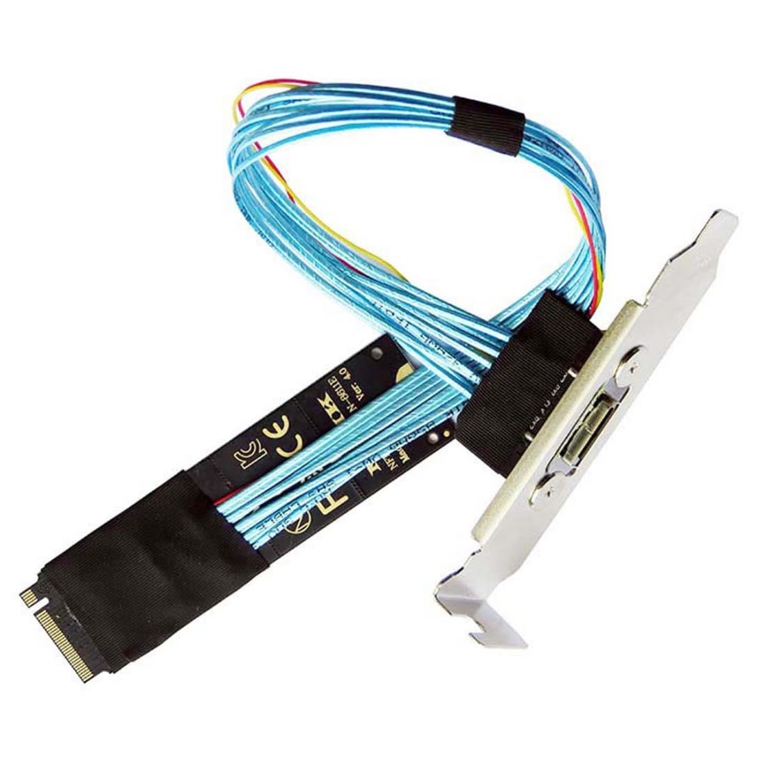 Detalle de chenyang Oculink SFF-8612 auf PCI-E 4.0 NVMe M.2 M-Key Host Verlängerungskabeladapter
