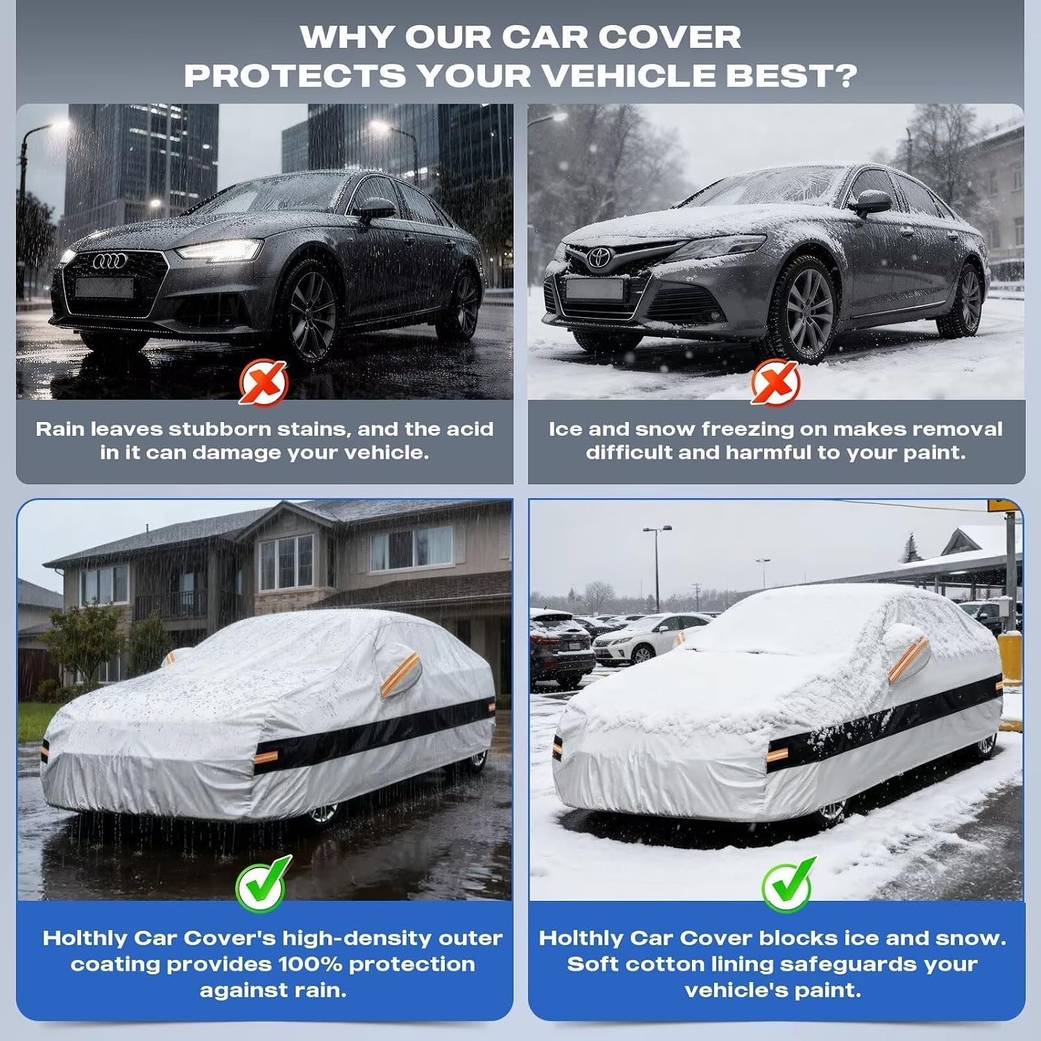Detalle 1 de Holthly Sedan Car Cover, 10-Layer