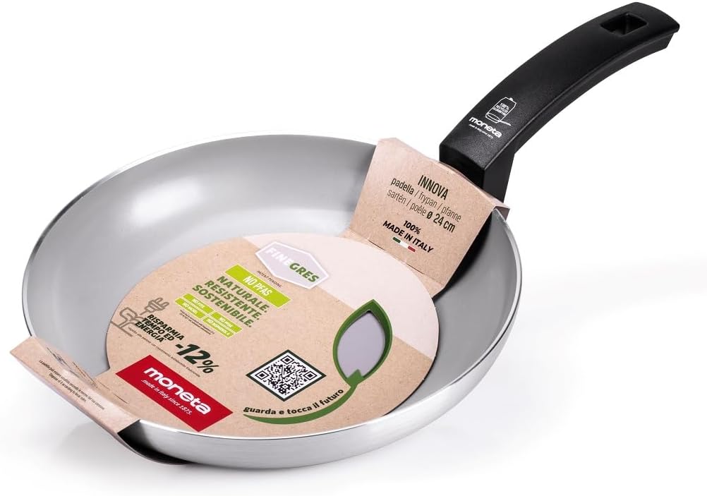 Detalle 2 de Moneta Innova patelnia ceramiczna 24 cm, aluminiowa, szara, na indukcję