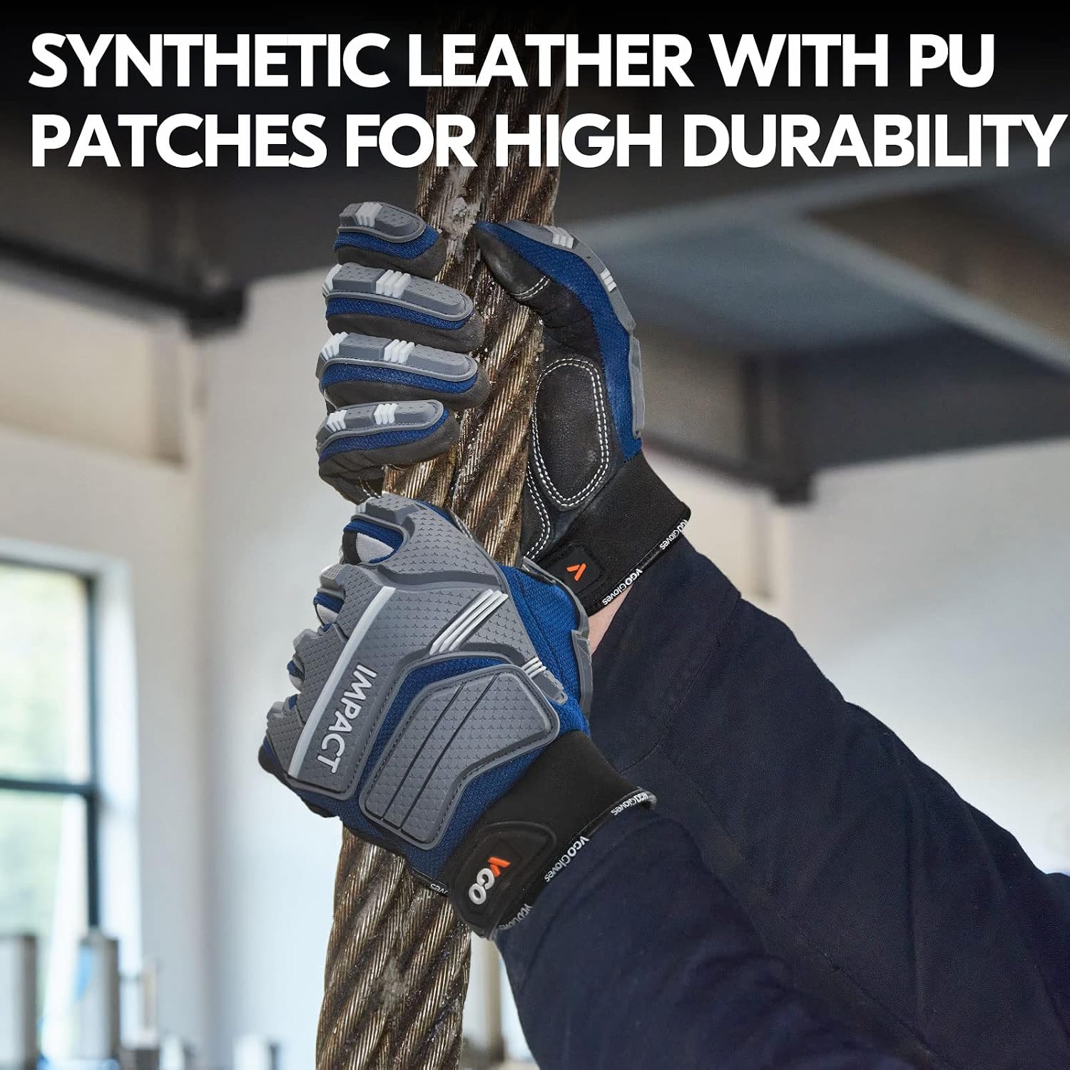 Thumbnail 3 de Vgo... Safety Work Gloves (SL9792IP) – Heavy Duty Impact & Vibration Resistant