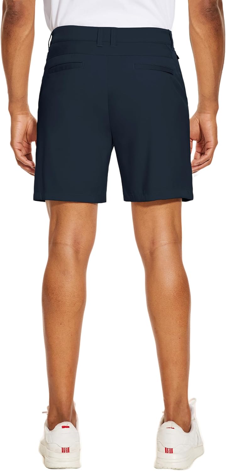 Thumbnail 4 de PULI Men's Golf Dress Shorts Flat Front Hybrid 7 Inch
