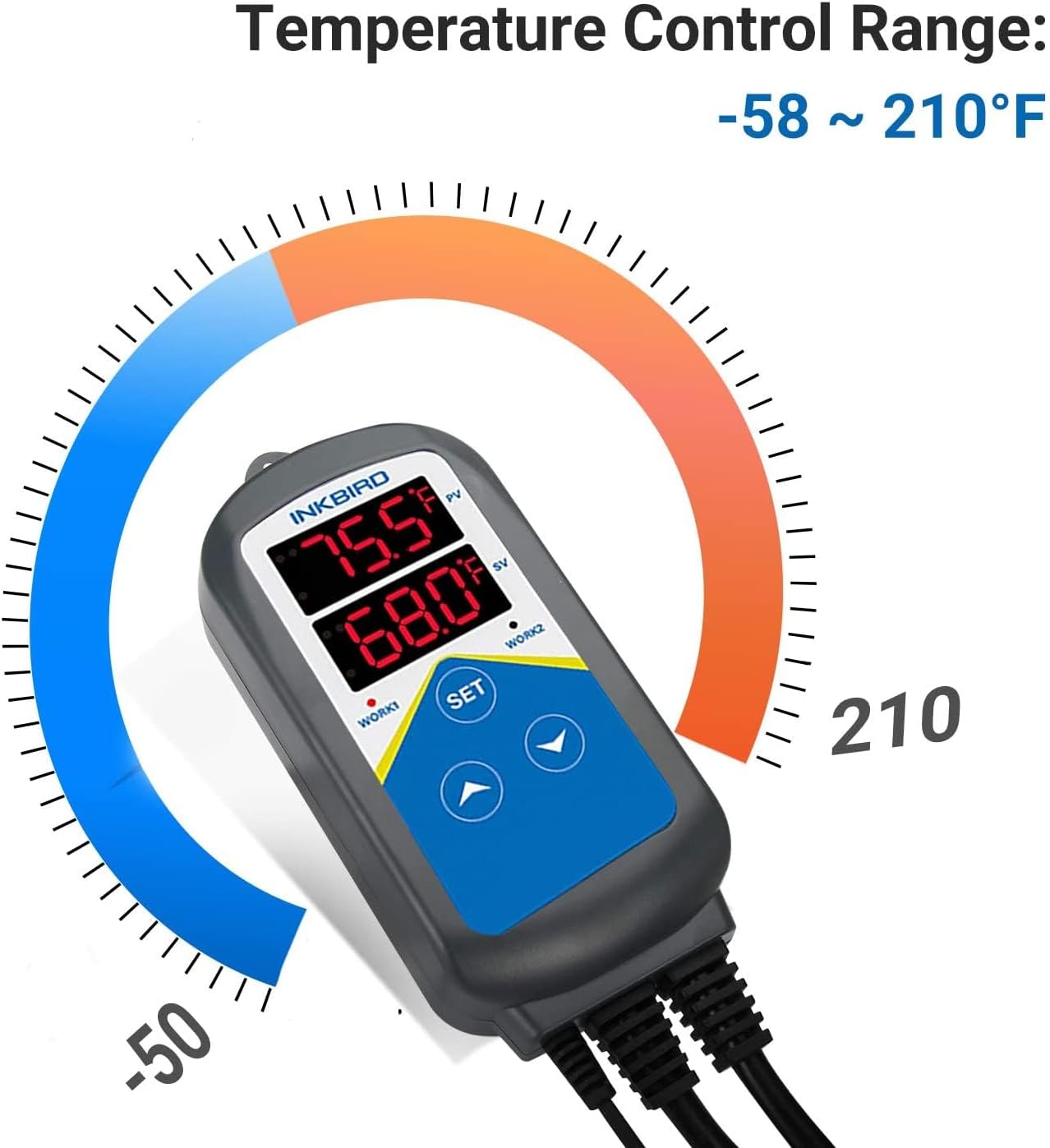 Thumbnail 2 de Inkbird ITC-306T Wi‑Fi aquarium thermostat with dual cycle