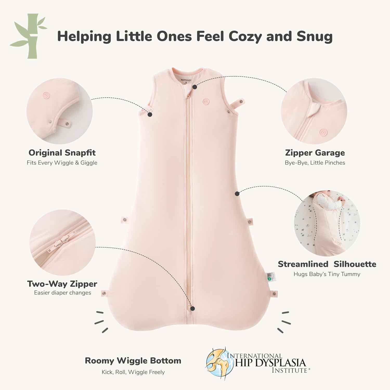 Thumbnail 1 de momcozy Baby Sleeping Bag 6-12 Months, 1.5 TOG Sleep Sack – Pink, M