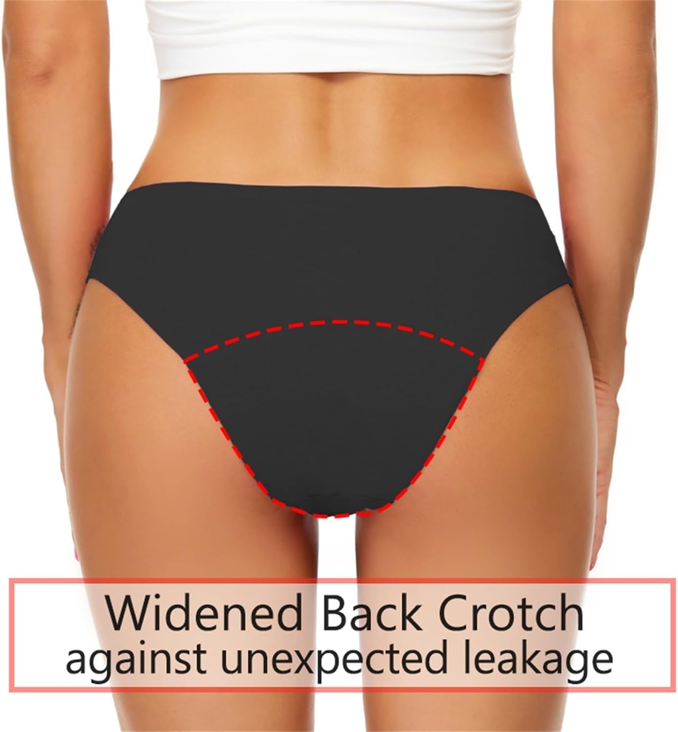 Detalle de riou Maillot de bain menstruel femme et fille – bikini hypoallergénique et imperméable, bas absorbant en V-Shape