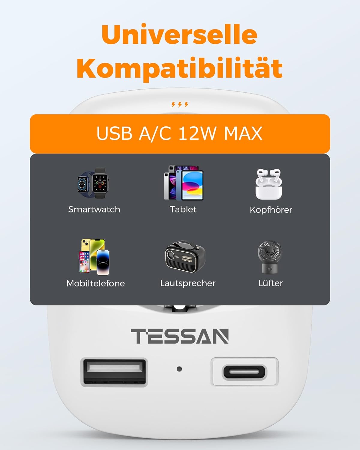 Thumbnail 4 de TESSAN Reiseadapter Australien 3in1