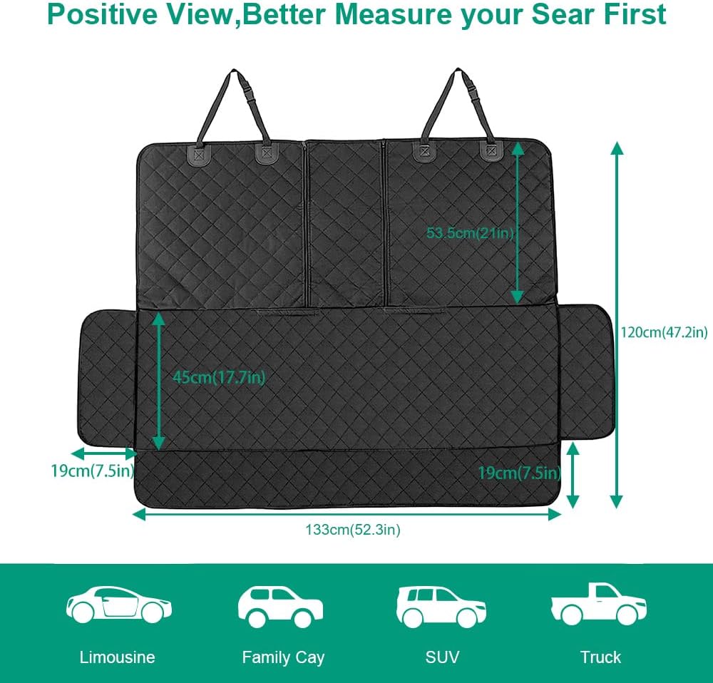 Thumbnail 1 de ANOSOSPECIAL Dog Car Back Seat Cover for Kids & Pets – waterproof, non-slip rear seat protector