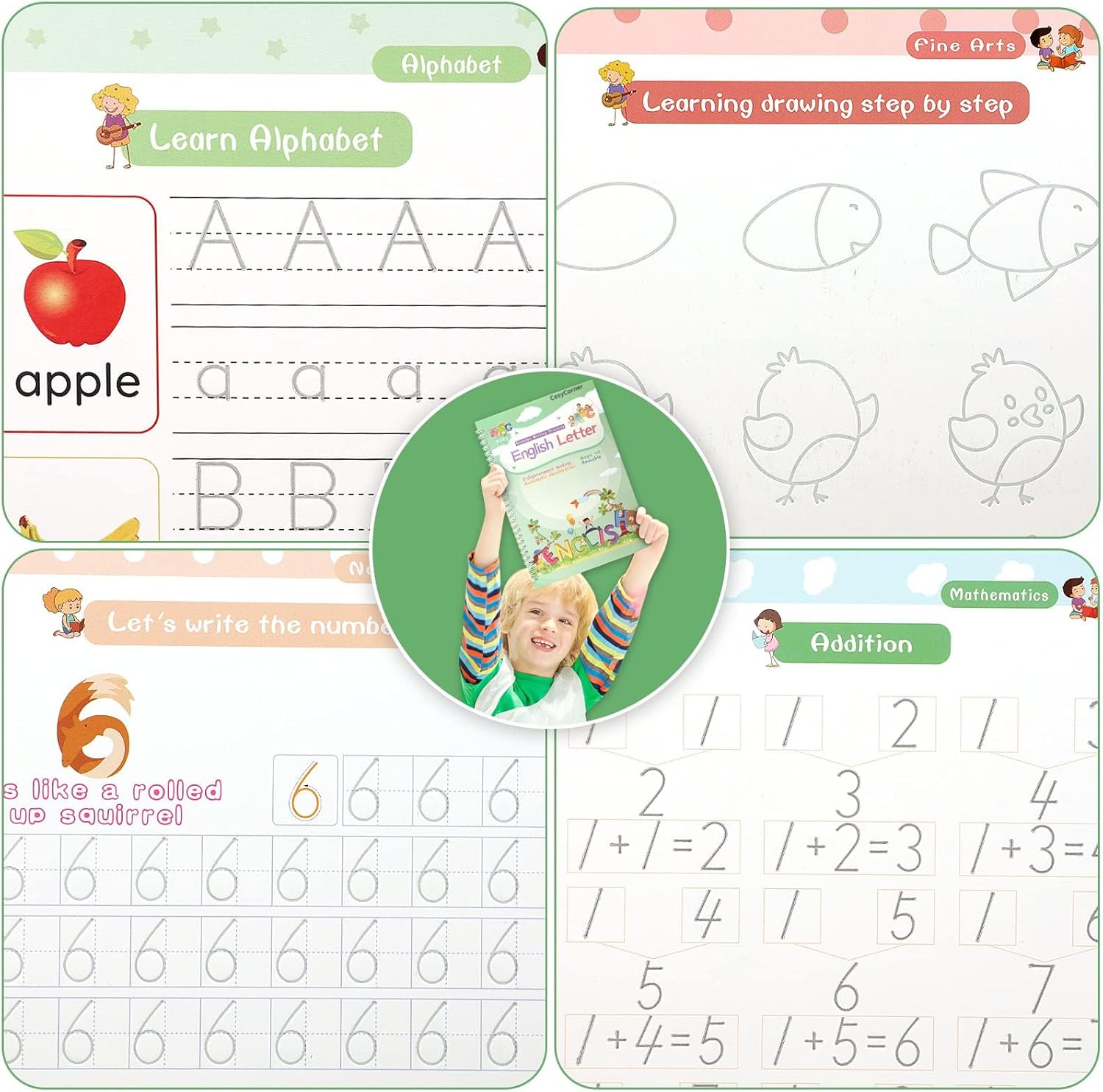 Thumbnail 3 de Magic Ink Copybooks for Kids, 4 pack