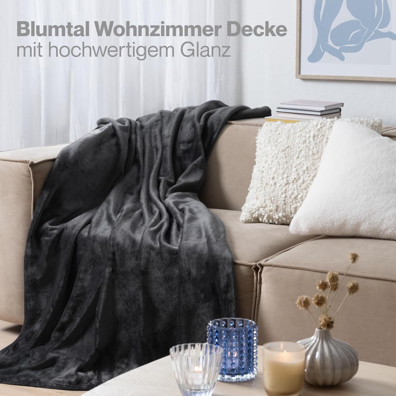 Thumbnail 5 de Blumtal Fleecedecke 270x230 cm Kuscheldecke