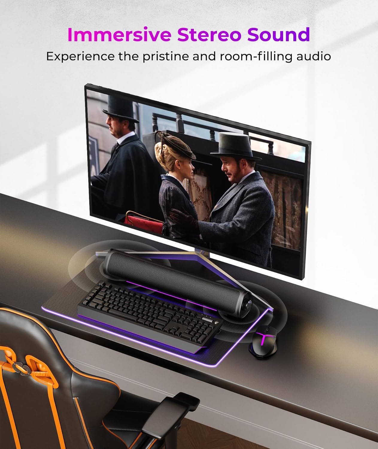 Thumbnail 1 de Auphyra Computer Speakers with RGB lighting
