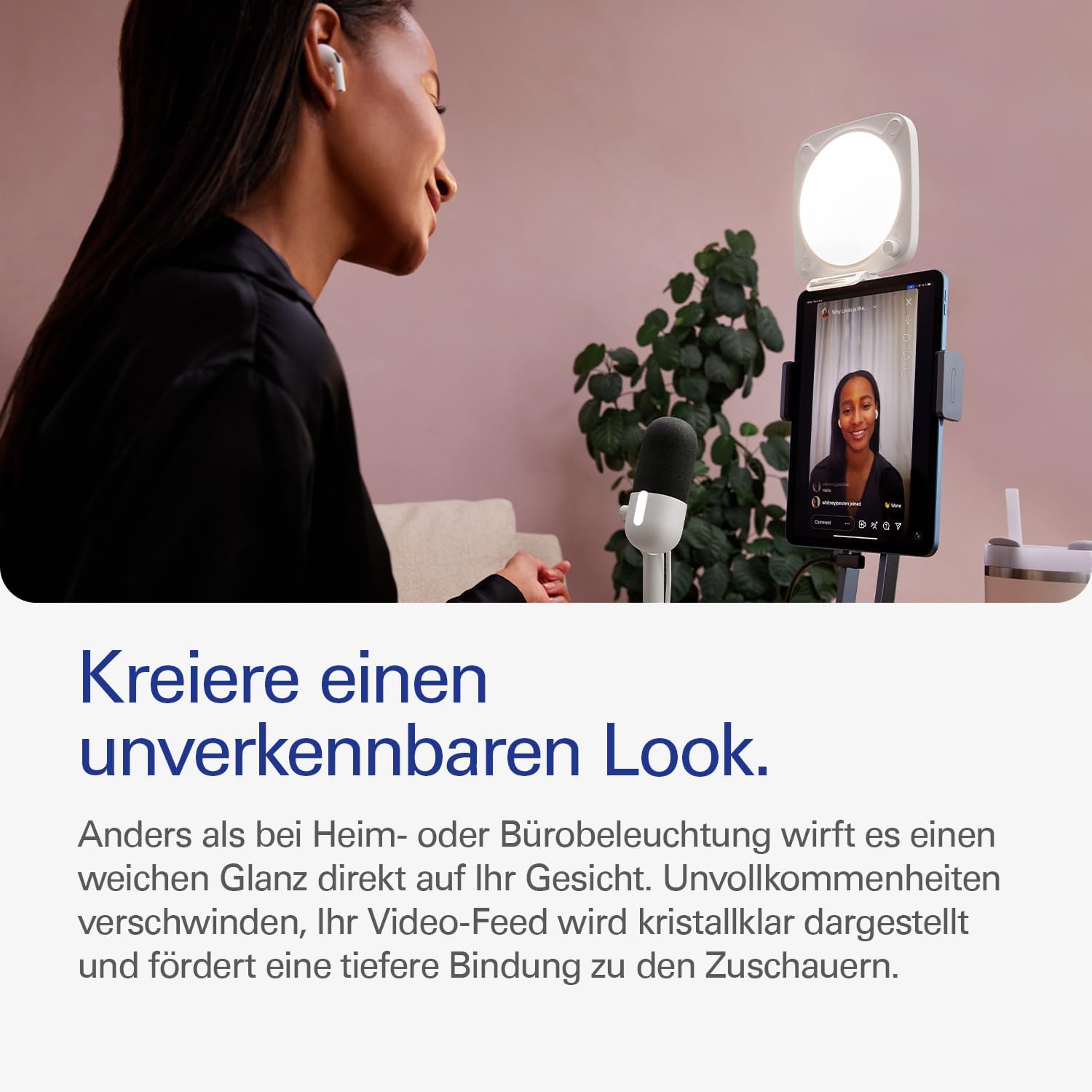 Thumbnail 4 de Elgato Key Light Neo mit Monitorhalterung – professionelle Beleuchtung für Video-Calls, Streaming & Steuerung per USB/WLAN, weiß