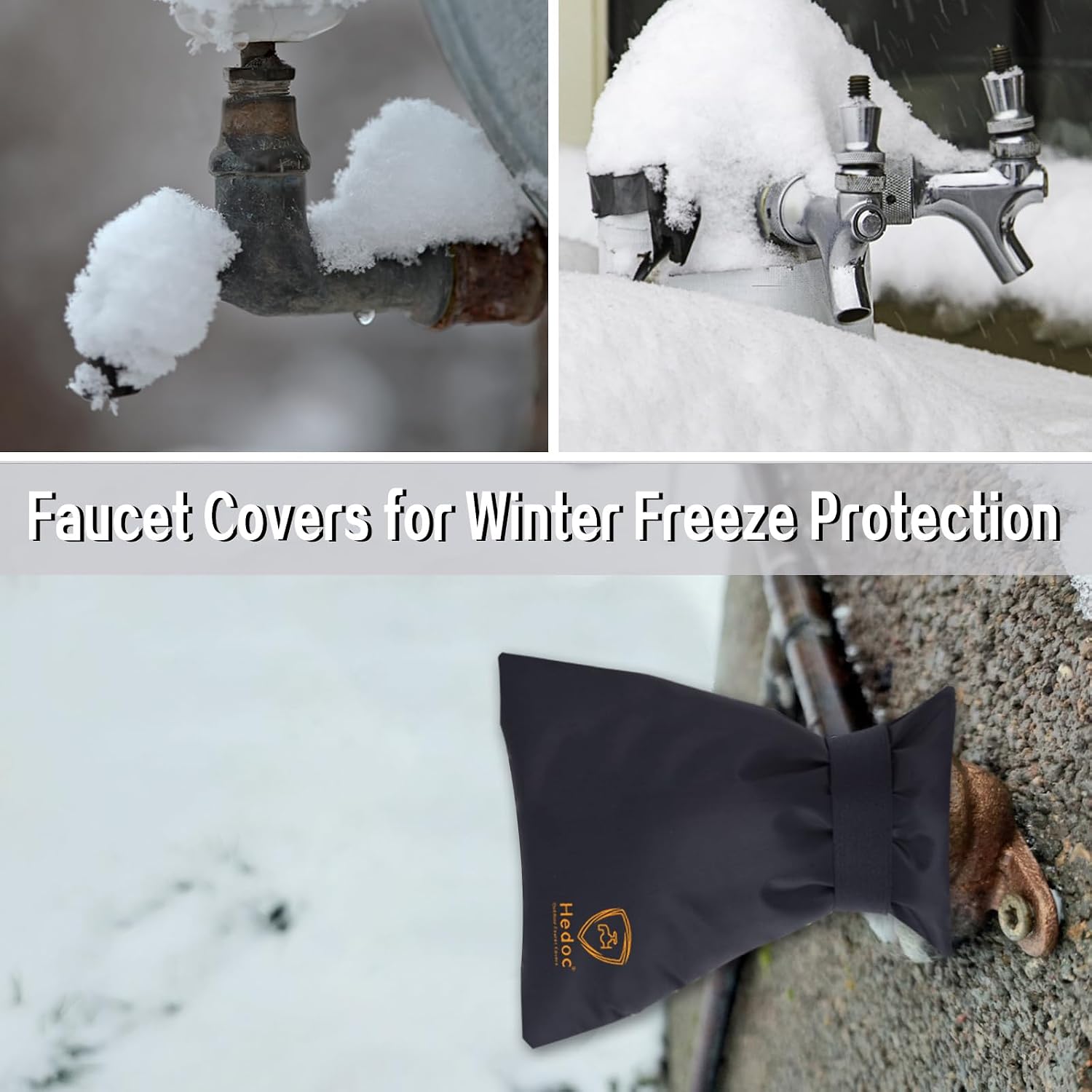 Thumbnail 5 de Hedoc Faucet Cover 2 Pack Outdoor Faucet Covers, 6 x 8.2 in.