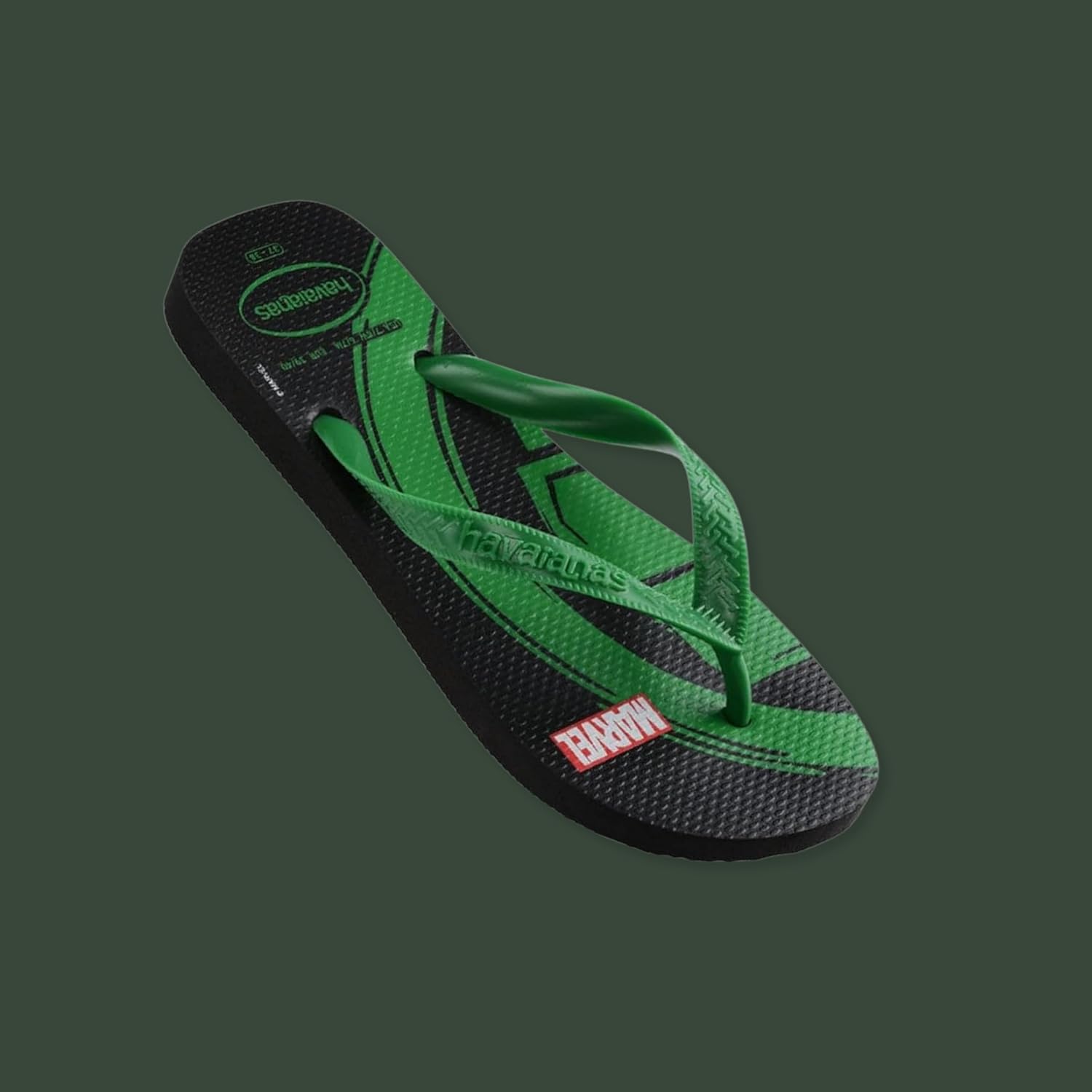 Detalle de Havaianas Top Marvel Logomanía infradito uomo con stampa supereroi