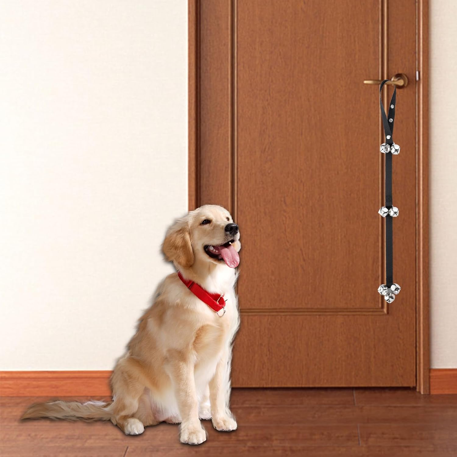 Detalle de Yizerel 2 Pack Dog Doorbells – Adjustable, Durable Potty Training Bells for Go Outside