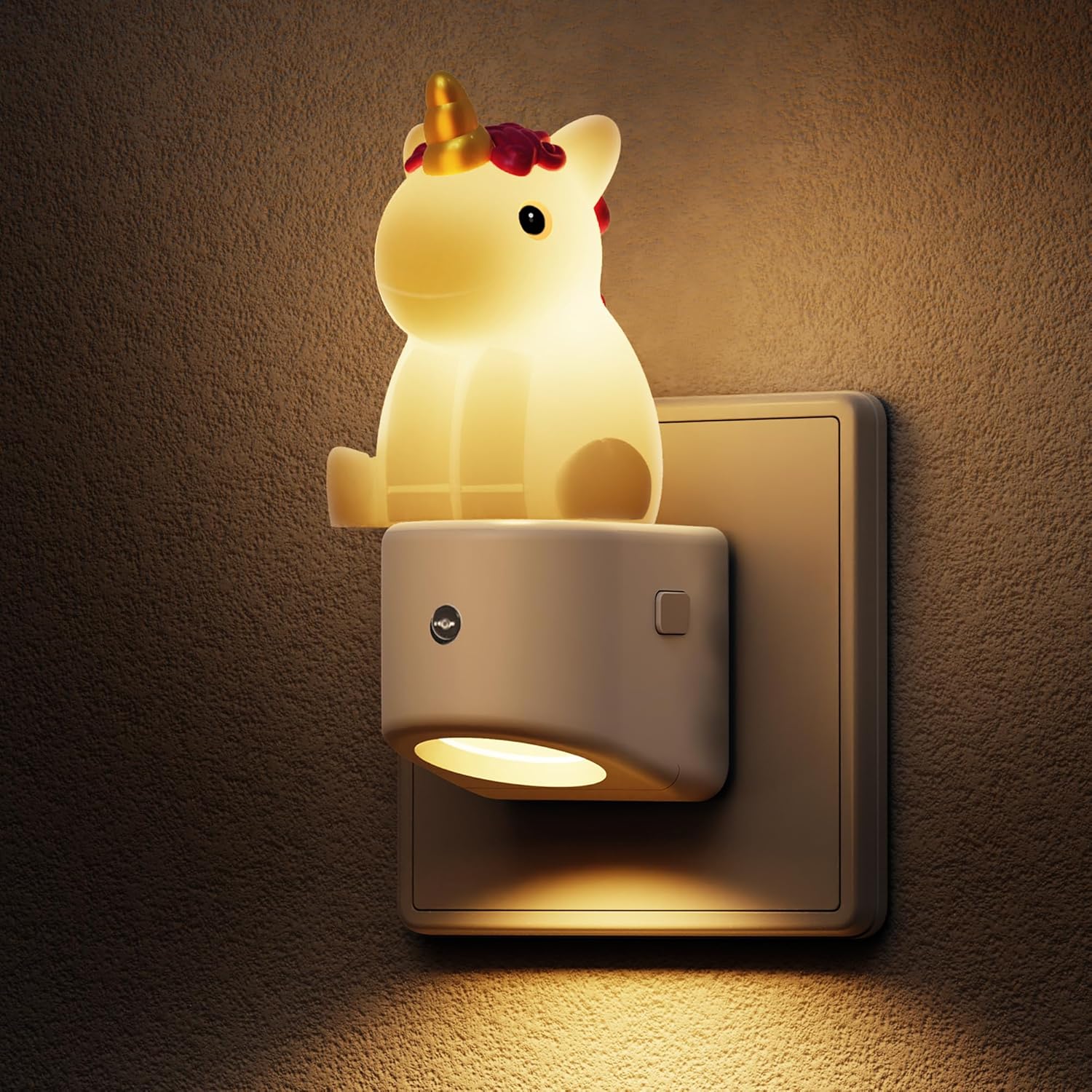 Detalle de LOHAS-LED Nachtlicht Steckdose – 3D Cute Nachtlicht mit Dämmerungssensor, RGB & Warmweiß 3000K