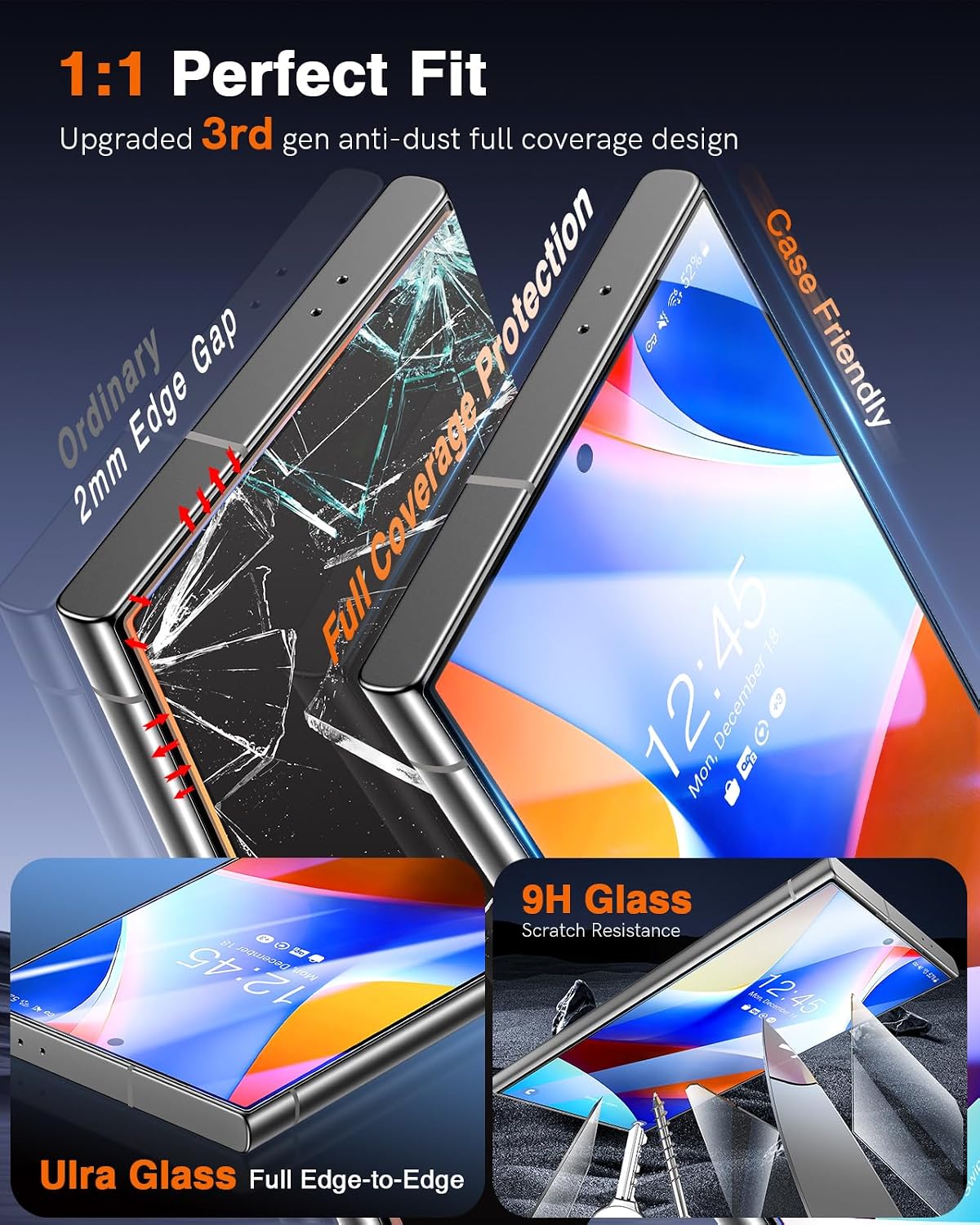 Thumbnail 4 de LK 2 Pack Screen Protector for S24 Ultra