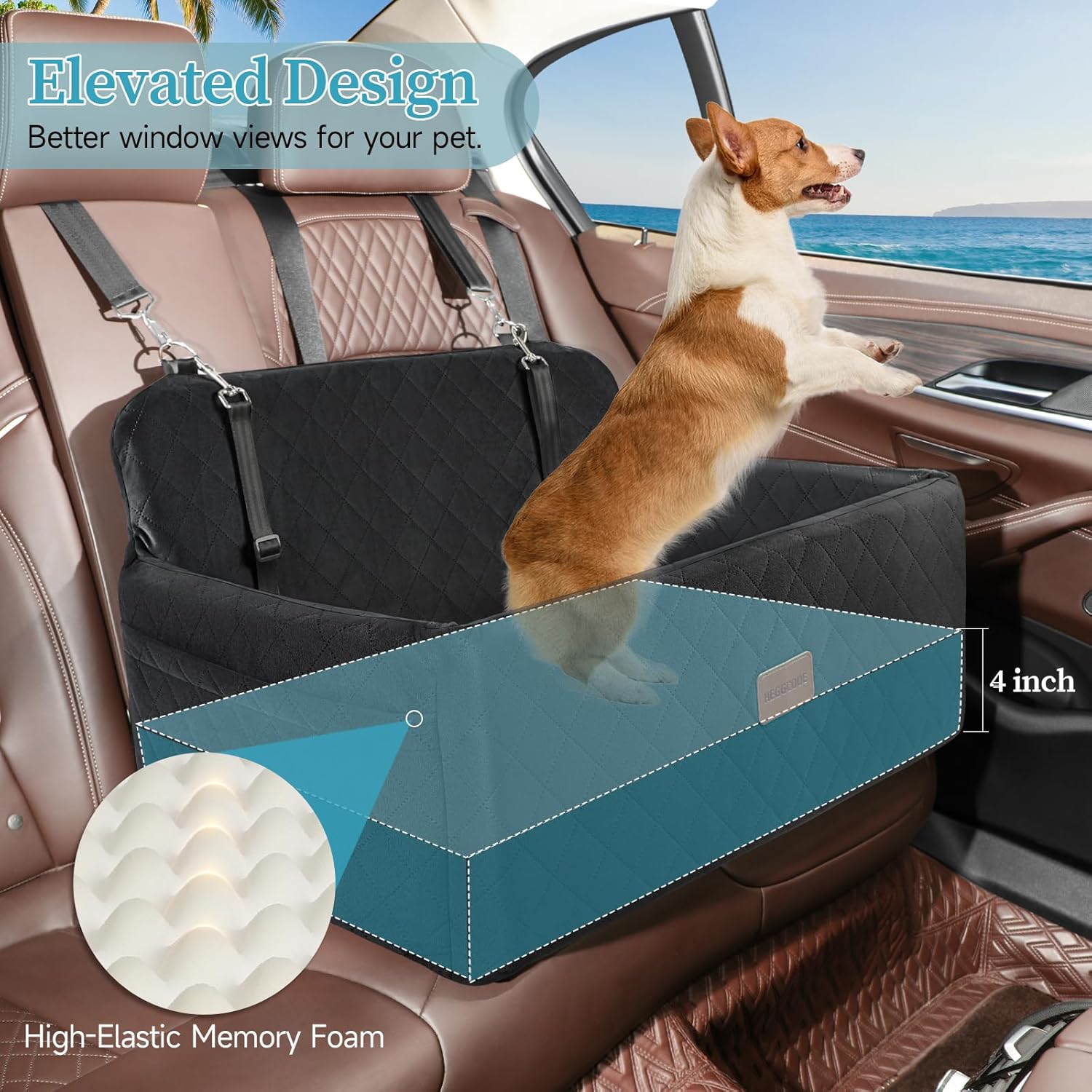 Thumbnail 1 de Hunde Autositz 29,5" für mittlere Hunde