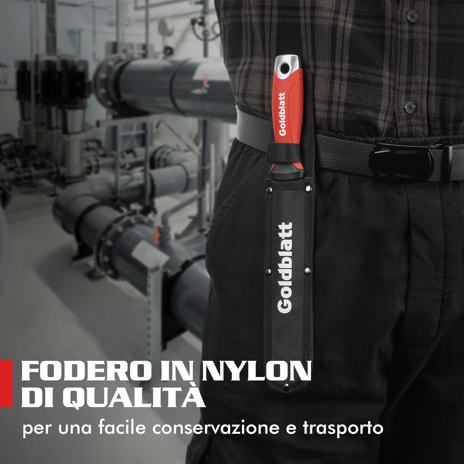 Thumbnail 6 de Goldblatt Coltello per Isolamento: lama inox 20 cm, doppio lato, con custodia in nylon