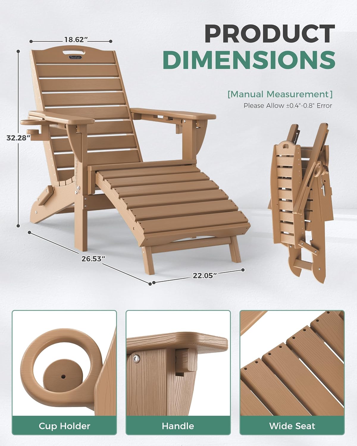 Thumbnail 2 de SUUNYN Adirondack Chair in HDPE
