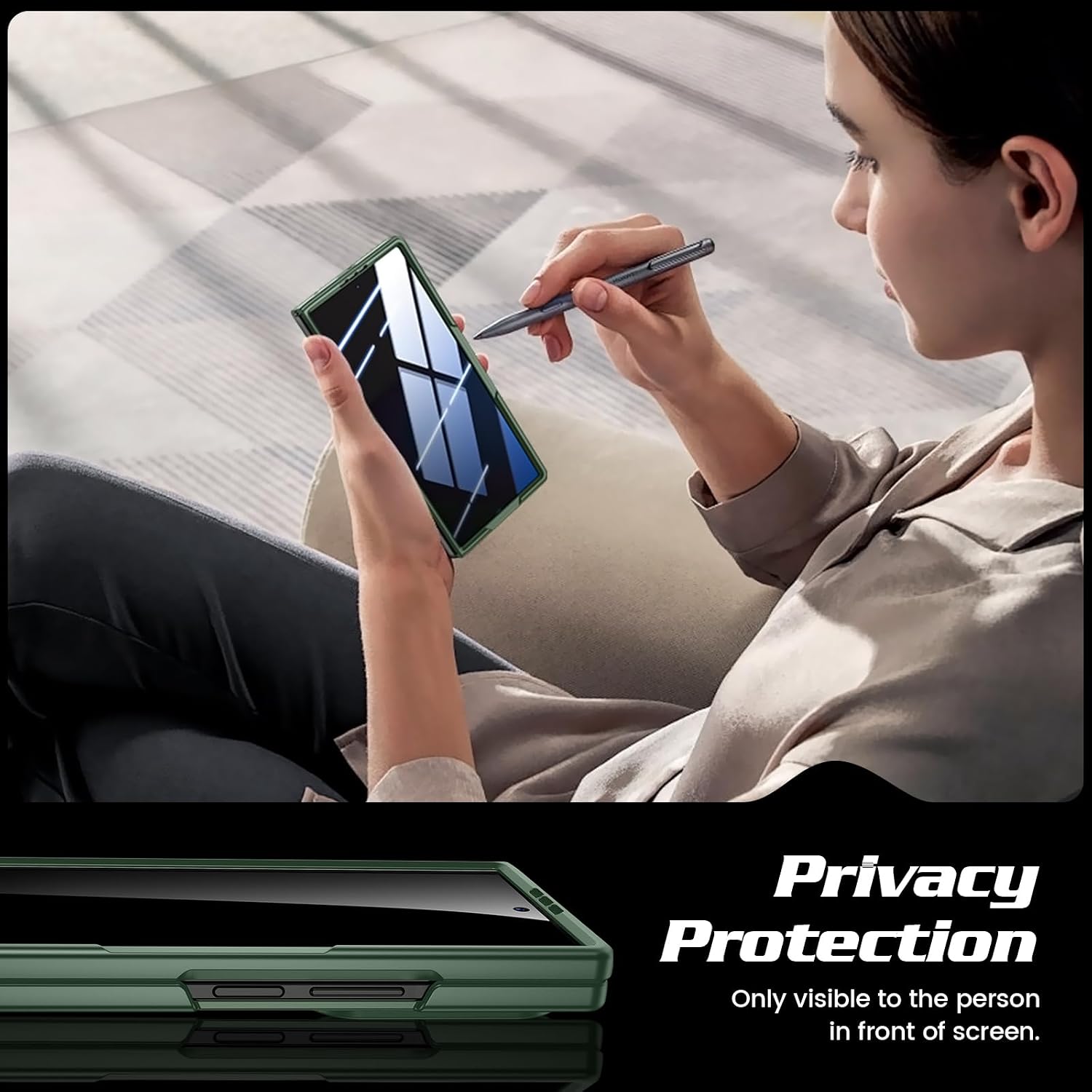 Thumbnail 6 de Doeshine Samsung Galaxy Z Fold 7 slim case with privacy screen protector