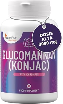 Detalle de Sensilab Essentials Glucomanano 3000 mg 🌱 - Vegano y Puro
