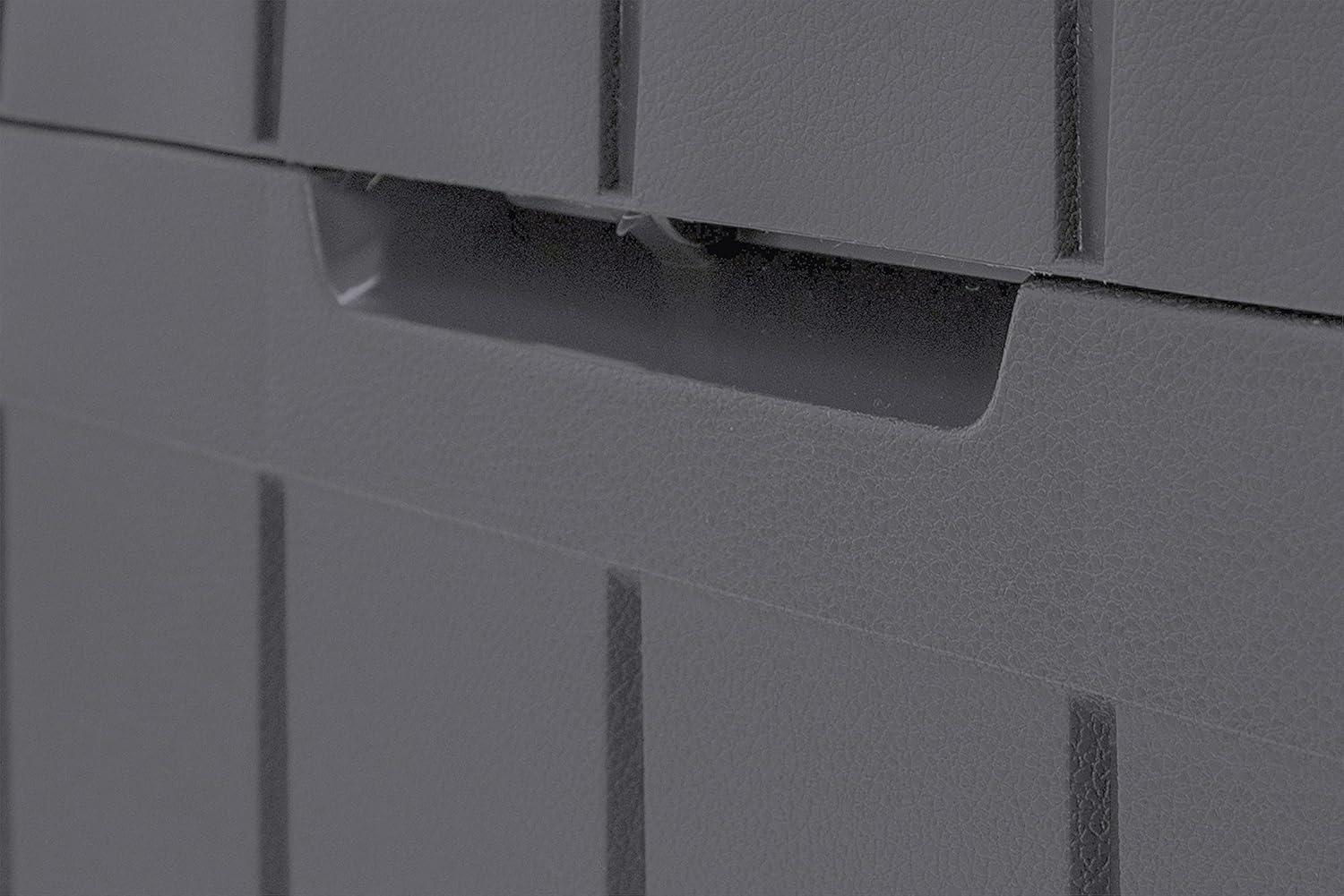 Detalle de Keter Marvel+ 270L Outdoor Storage Box – Graphite Wood Panel Effect