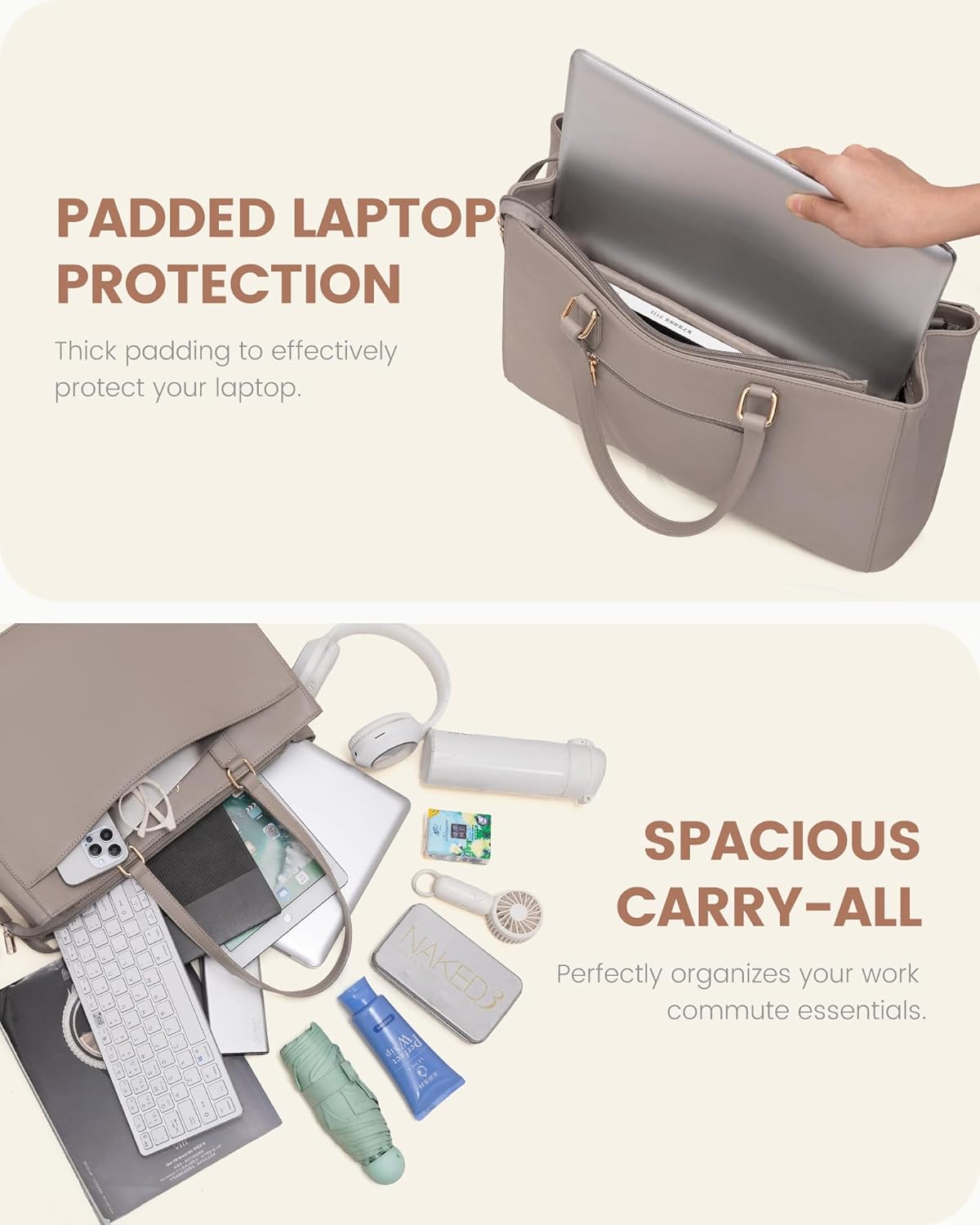 Thumbnail 4 de LOVEVOOK Laptop Bags for Women 15.6 Inch — A Spacious, Practical Tote for Work and School