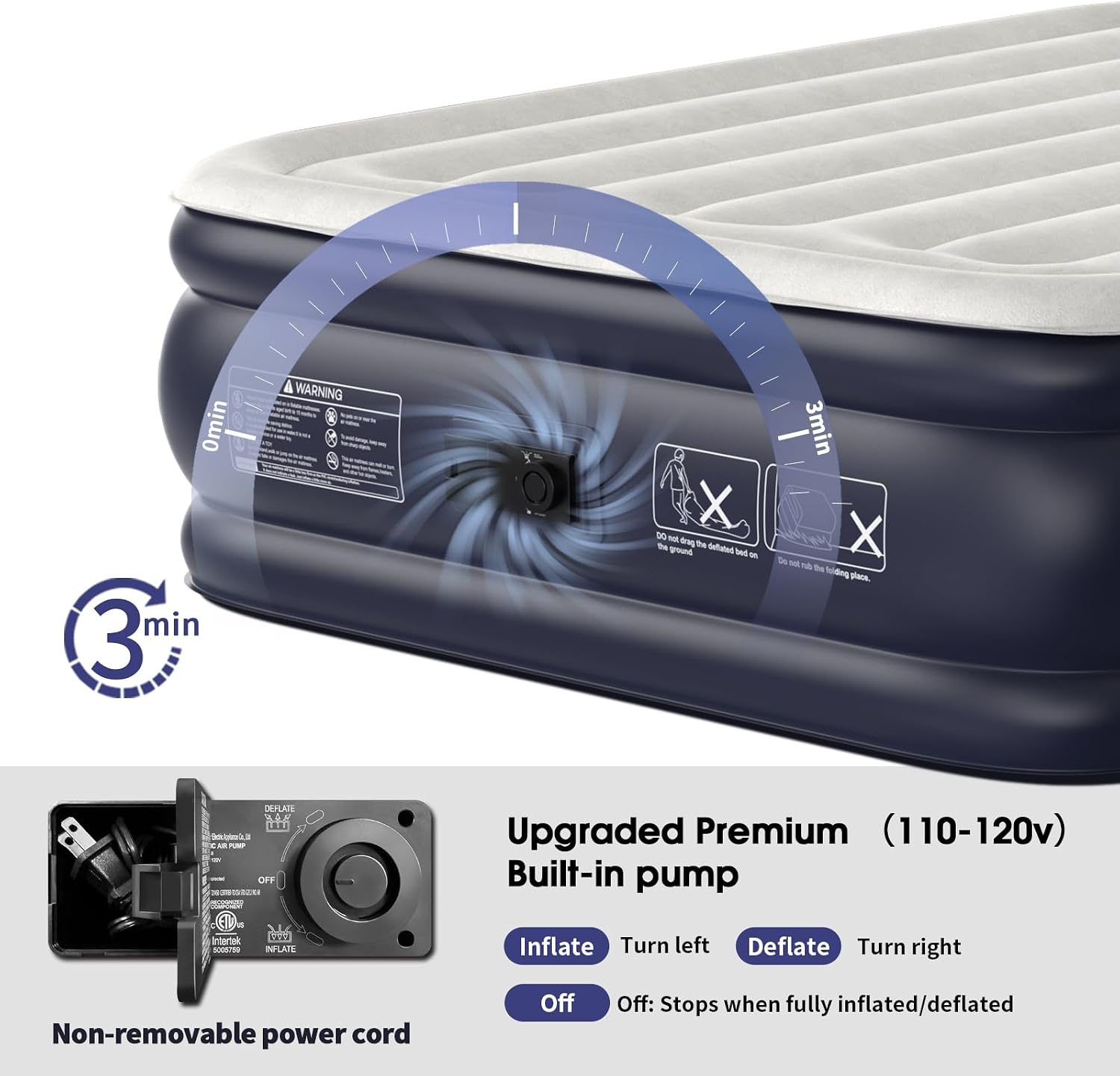 Thumbnail 4 de VOSSER Air Mattress 18" Inflatable