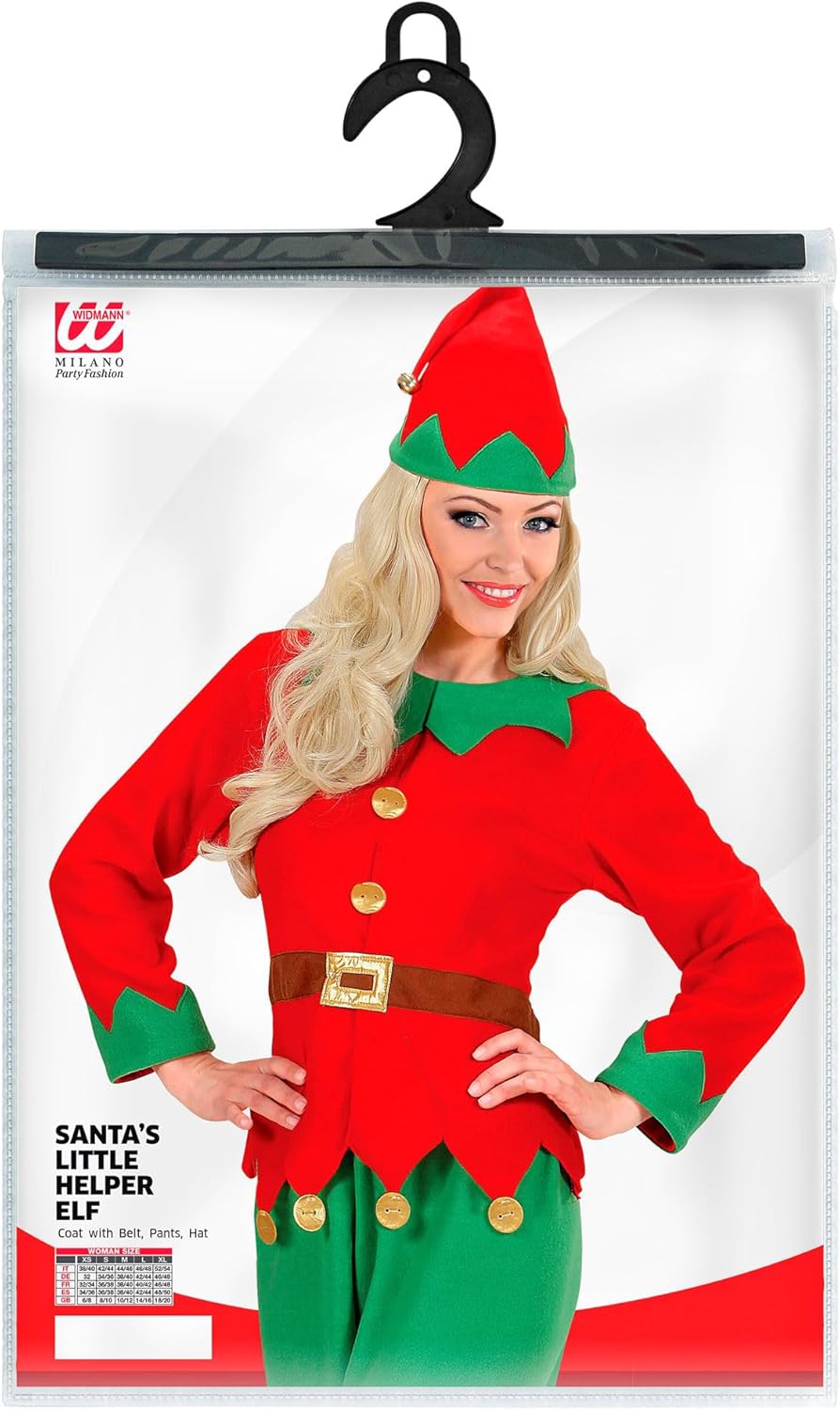 Thumbnail 2 de WIDMANN MILANO Party Fashion Elf Santas Helfer Kostüm-Set für Erwachsene (Größe M)