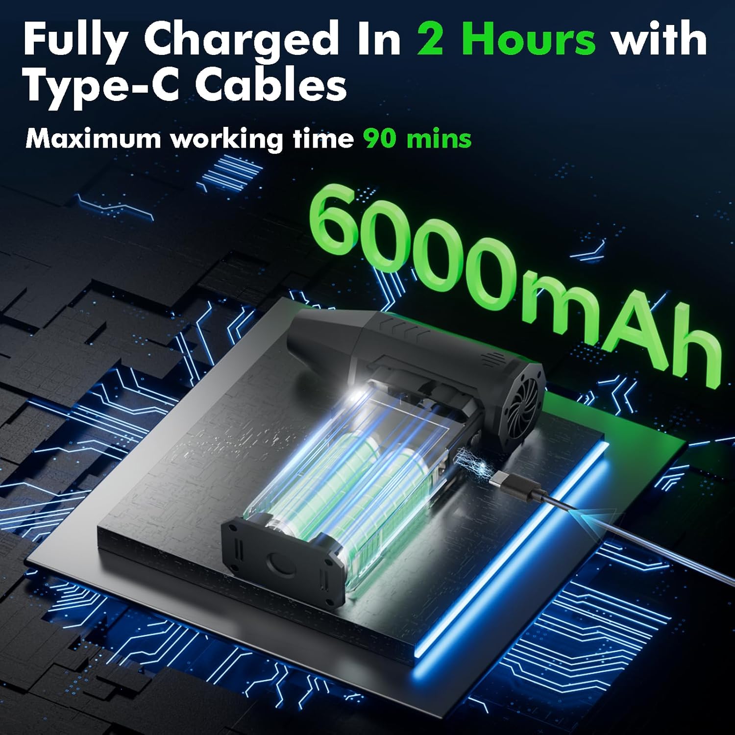 Thumbnail 5 de XJUGEZ Soplador de Polvo Eléctrico 3000 mAh