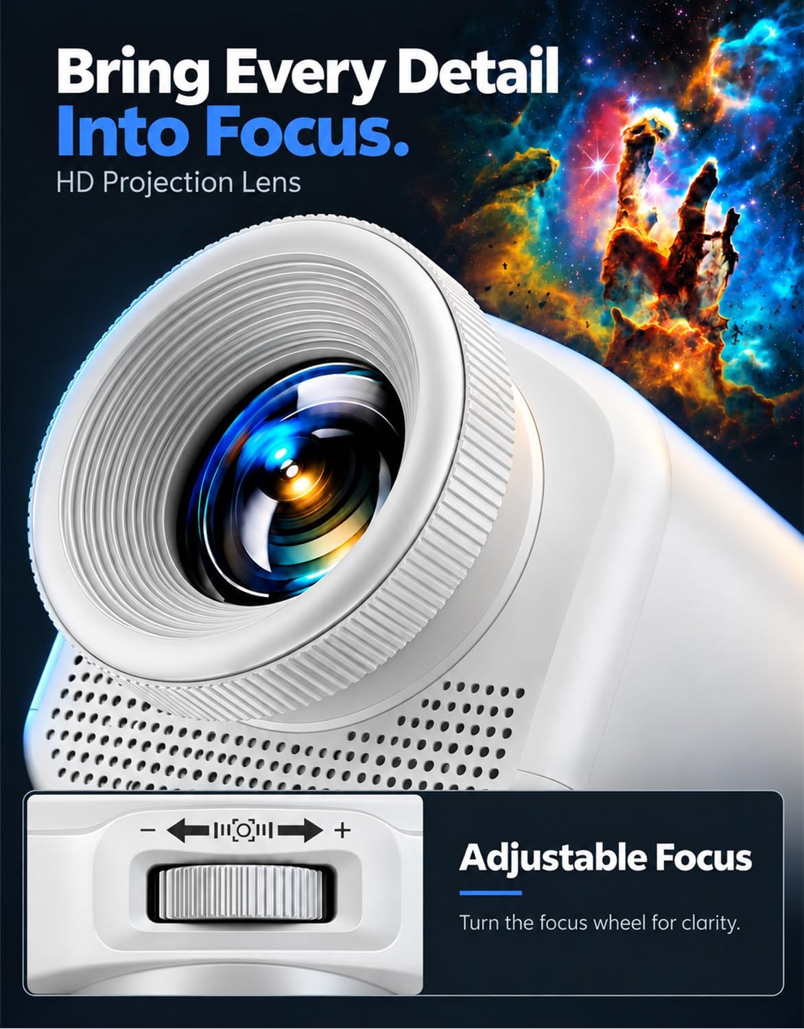 Detalle de Rossetta 3D Projector with 66 Scenes, Bluetooth Speaker, Timer & Remote