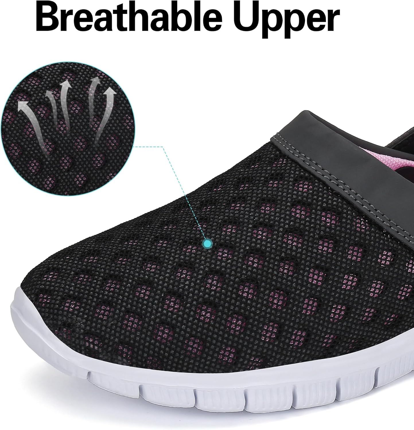 Detalle de SAGUARO Unisex Clogs Sommer-Hausschuhe (Gr. 36–48) mit EVA-Mesh-Mix