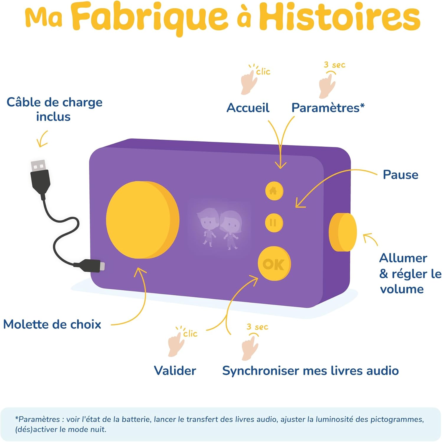Thumbnail 3 de Lunii Ma Fabrique à Histoires Violette : boite à histoires interactive pour enfants de 3 à 8 ans
