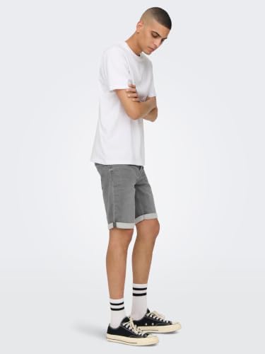 Thumbnail 7 de Only & Sons Pantalones Cortos de Mezclilla para Hombre, Grey Denim, Talla S