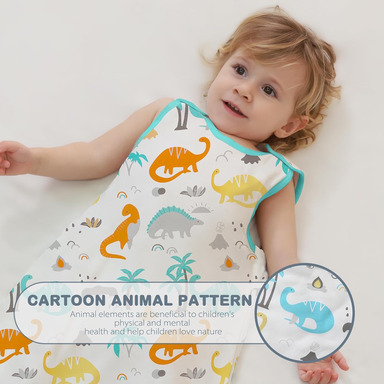 Thumbnail 2 de Mosebears Sacco Nanna in cotone morbido 0,5 Tog (12-18 mesi) con zip a doppio cursore