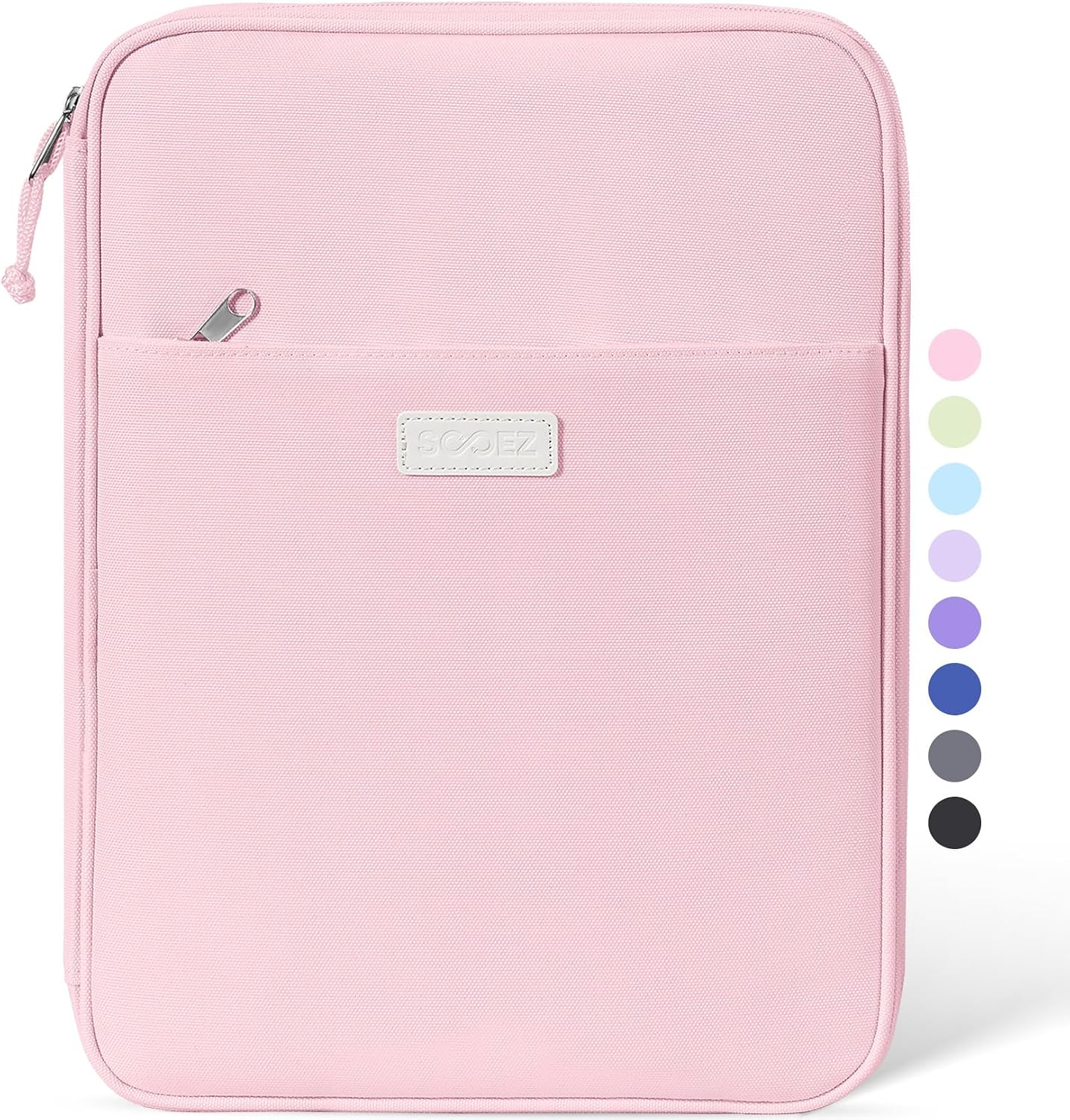 Detalle de Sooez SZA1613-1001A Zipper Binder, 1-Inch O-Rings, 5-Tab File, Pink