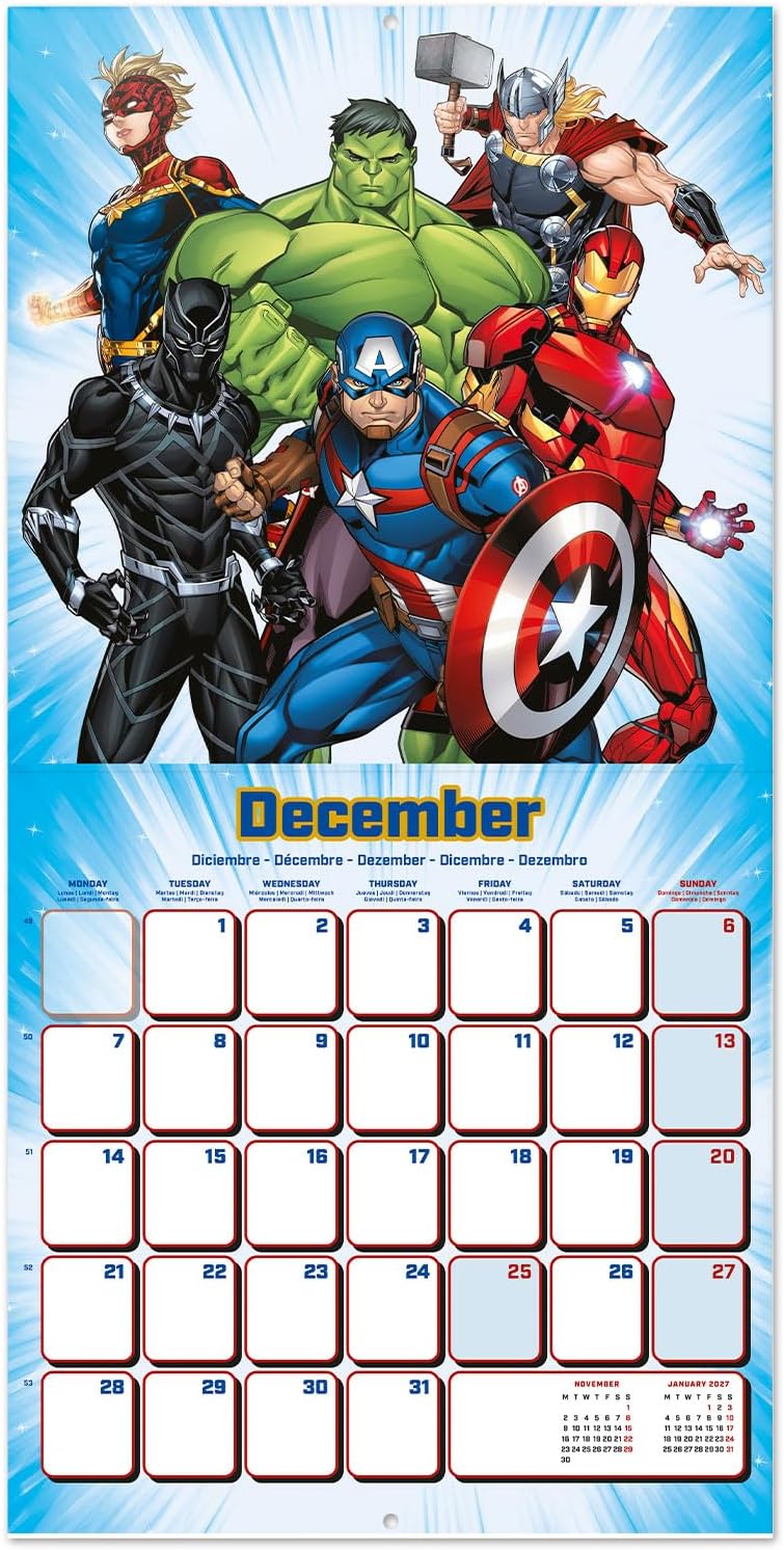 Thumbnail 3 de Grupo Erik Calendario da muro Avengers 2026 30x30 cm 🗓