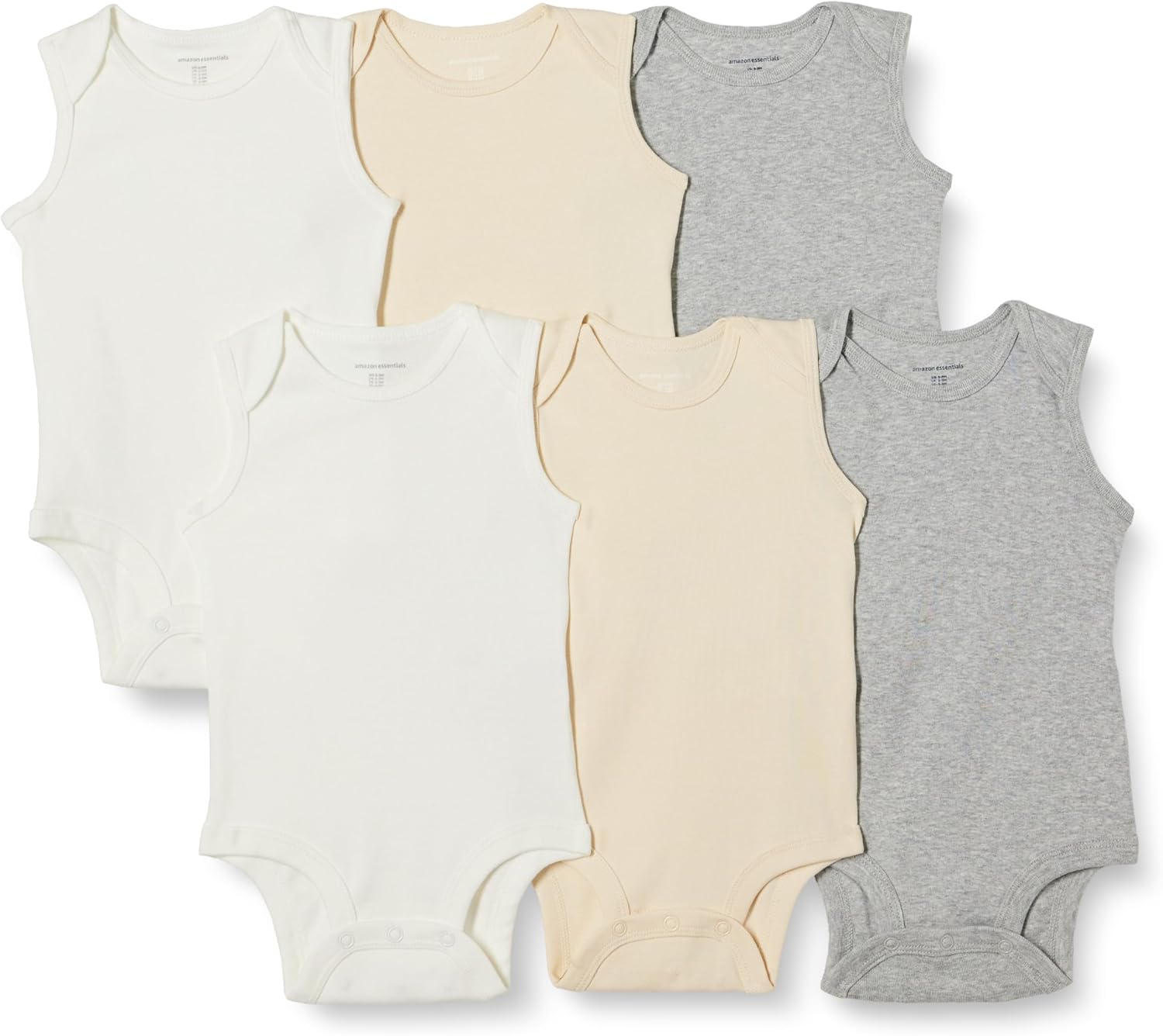 Thumbnail 6 de Amazon Essentials Unisex Babies' Sleeveless Cotton Rib Bodysuits, Pack of 6